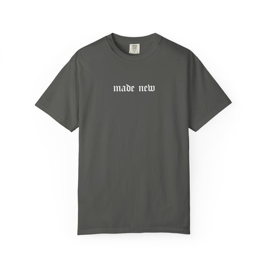 Embroidered “Made New” Christian T-Shirt — Stylish Oversized Tee