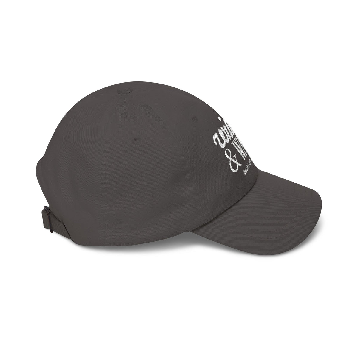 Classic Dad Cap - Retro Embroidered 'Anchored & Loved' White Cotton Baseball Hat