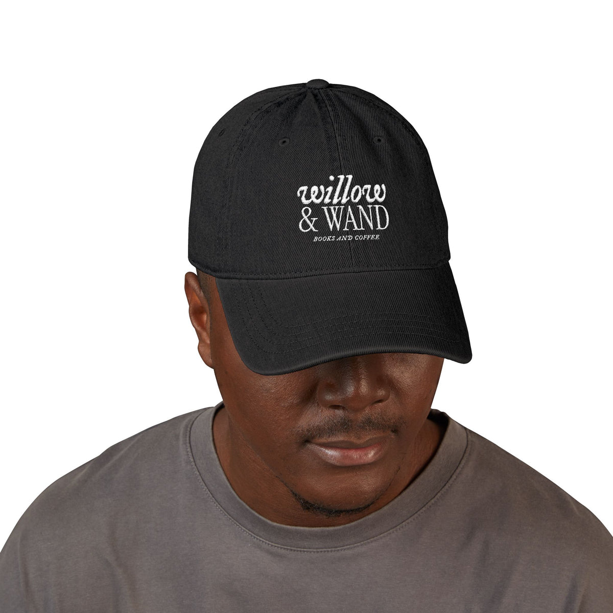 Willow & Wand Embroidered Denim Hat — Vintage Dad Cap