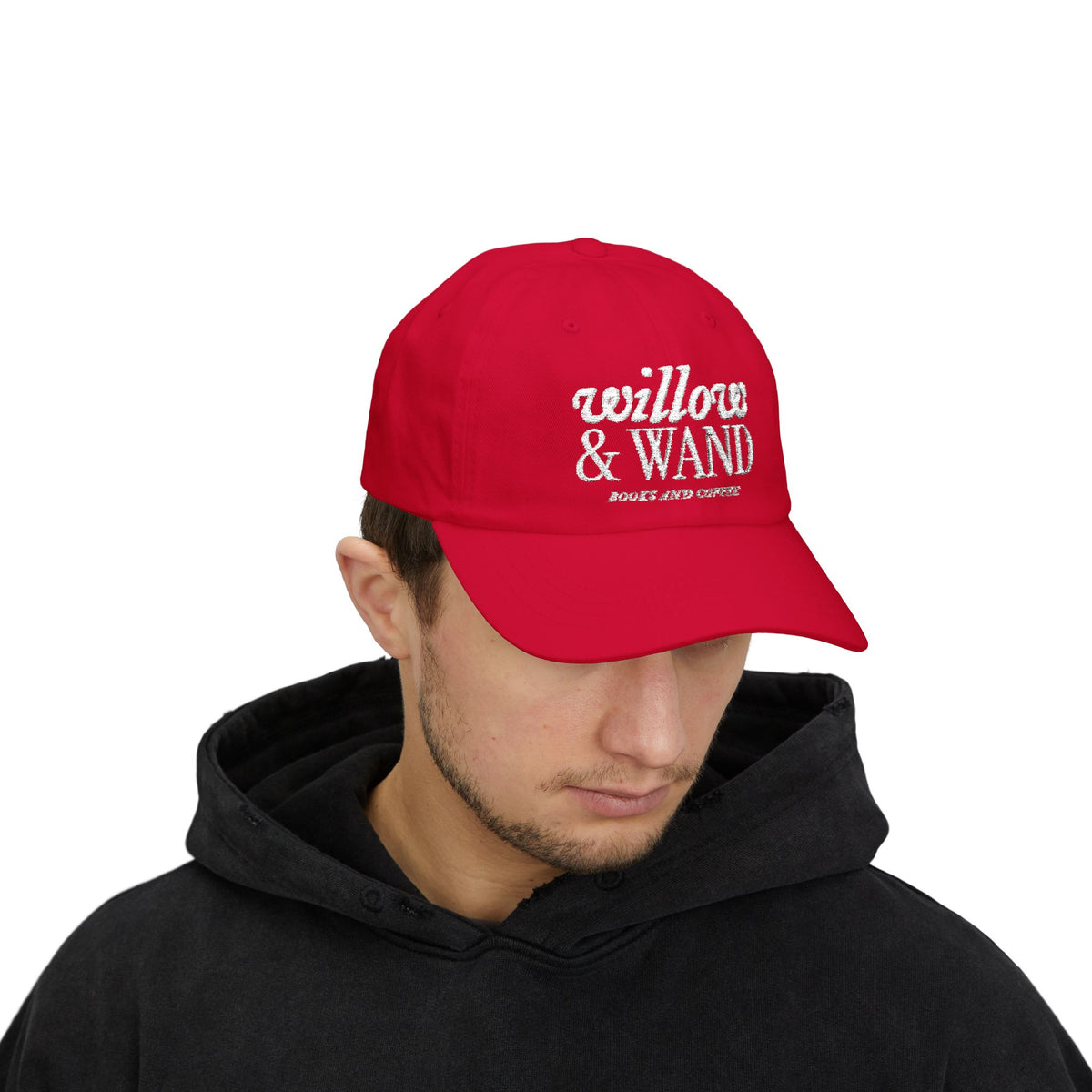 Classic Dad Cap - Retro Embroidered 'Anchored & Loved' White Cotton Baseball Hat