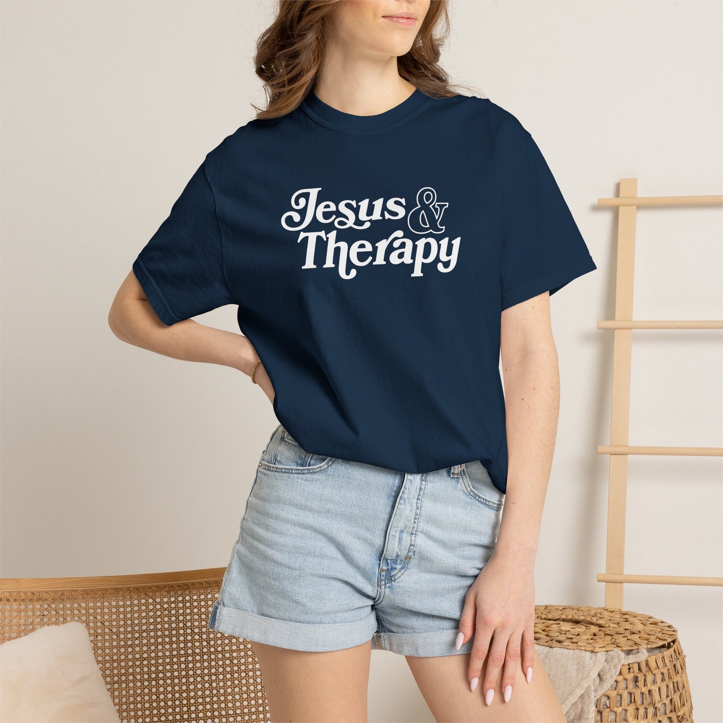 Jesus & Therapy T-Shirt — Faith-Based Christian Tee
