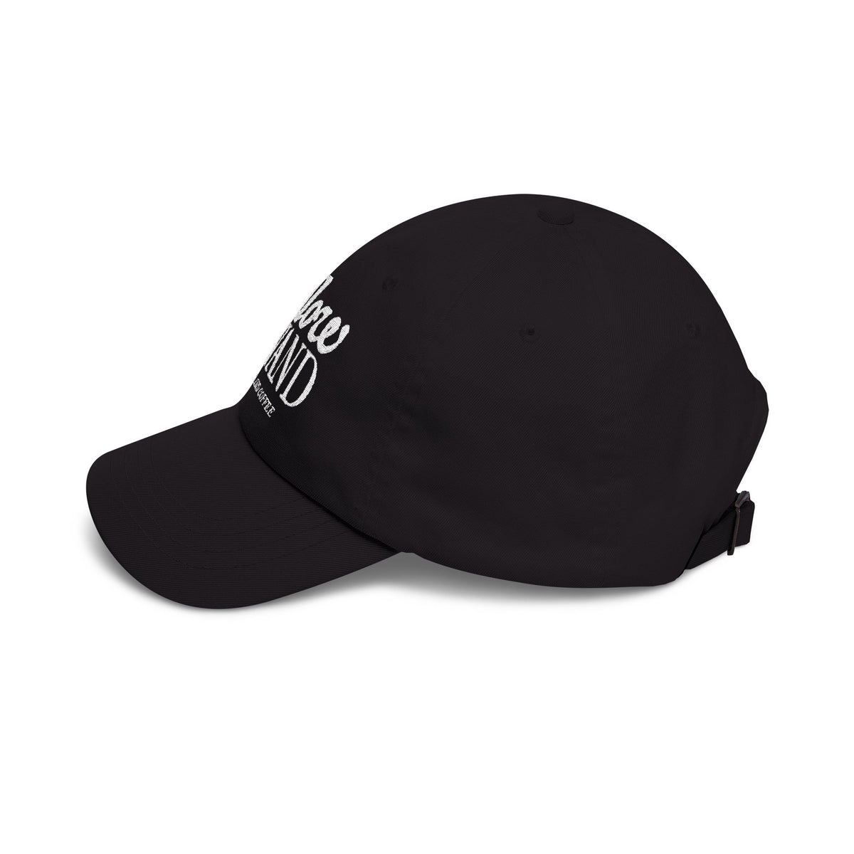 Classic Dad Cap - Retro Embroidered 'Anchored & Loved' White Cotton Baseball Hat