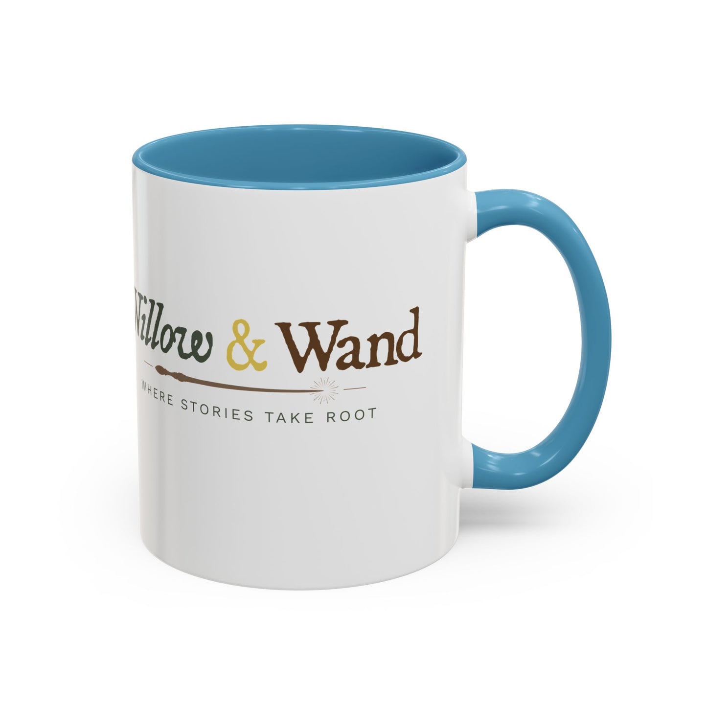 Willow & Wand Accent Coffee Mug — 'Where Stories Take Root'