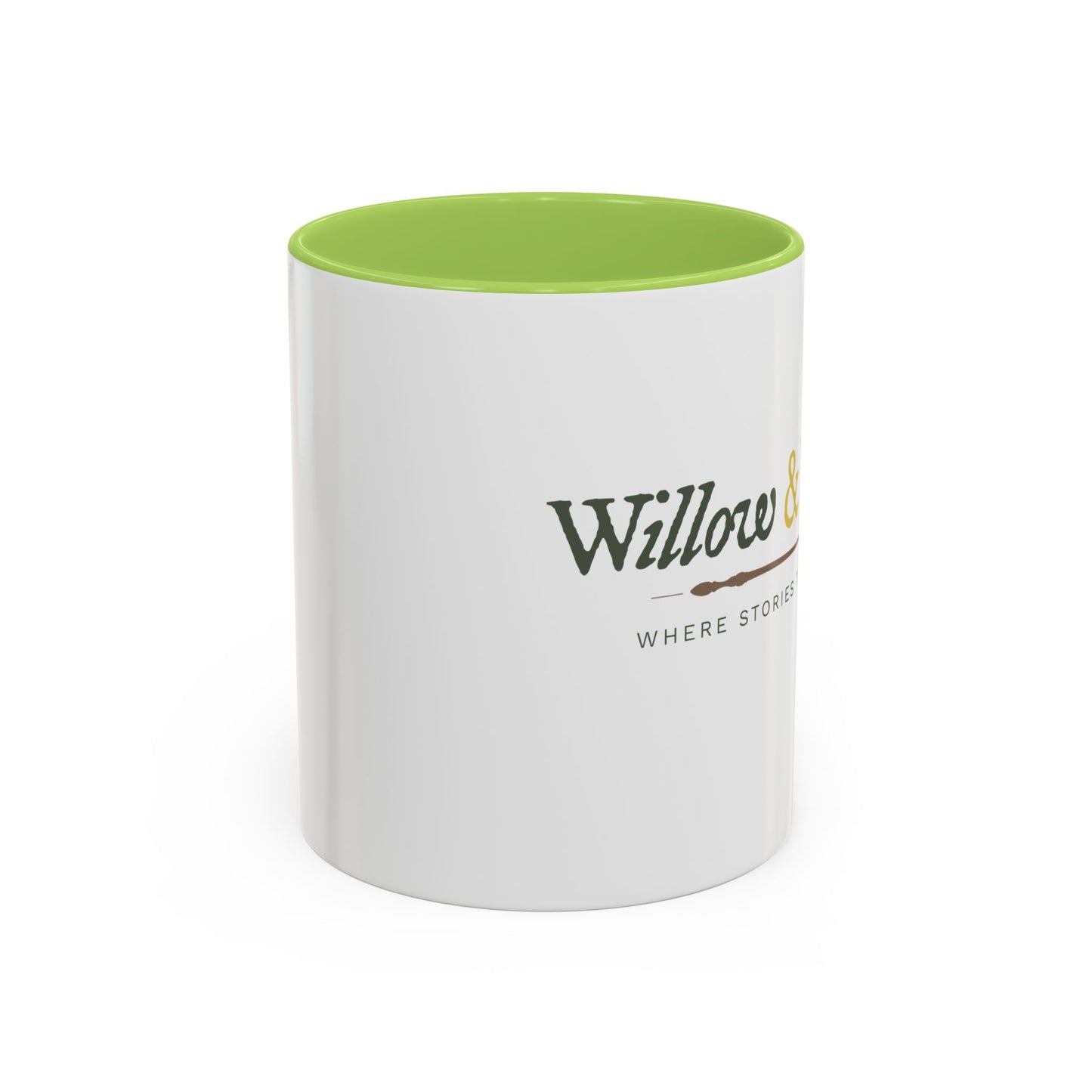 Willow & Wand Accent Coffee Mug — 'Where Stories Take Root'
