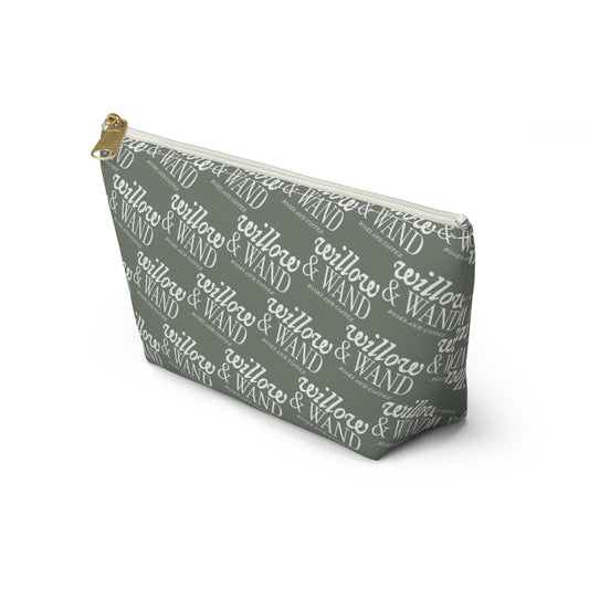 Willow & Wand Zip Accessory Pouch — T‑Bottom Cosmetic Bag