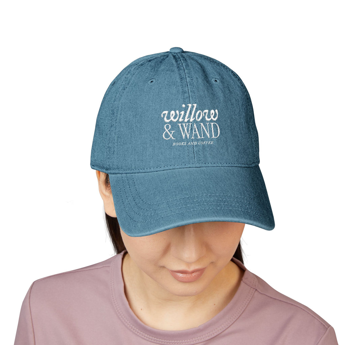 Willow & Wand Embroidered Denim Hat — Vintage Dad Cap