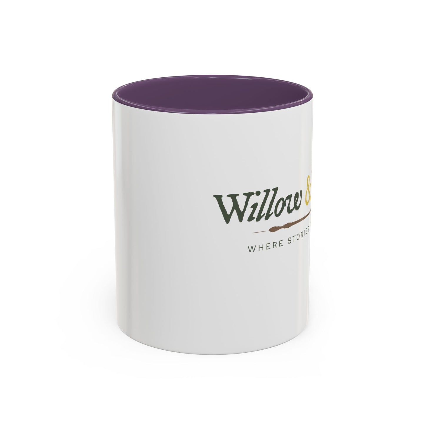 Willow & Wand Accent Coffee Mug — 'Where Stories Take Root'