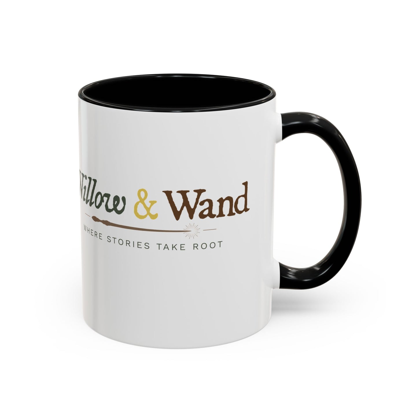 Willow & Wand Accent Coffee Mug — 'Where Stories Take Root'