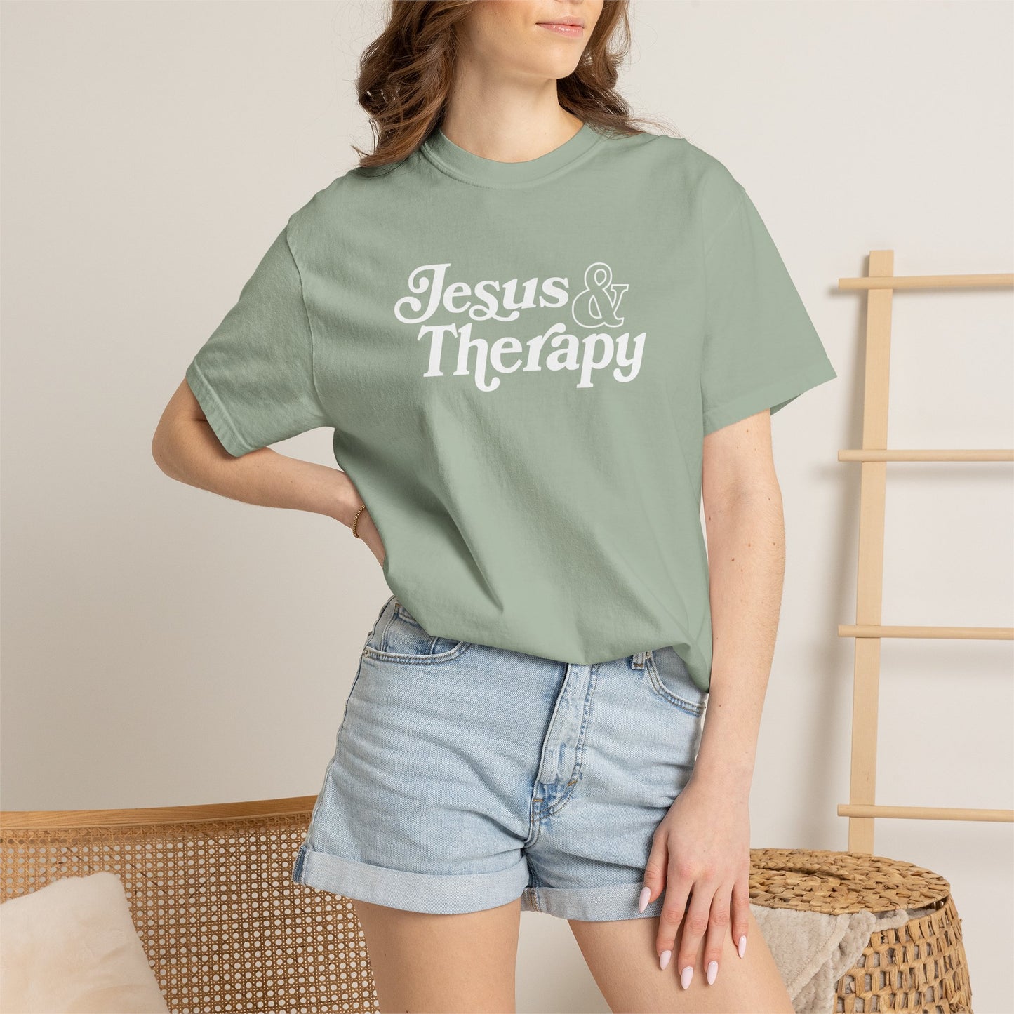 Jesus & Therapy T-Shirt — Faith-Based Christian Tee