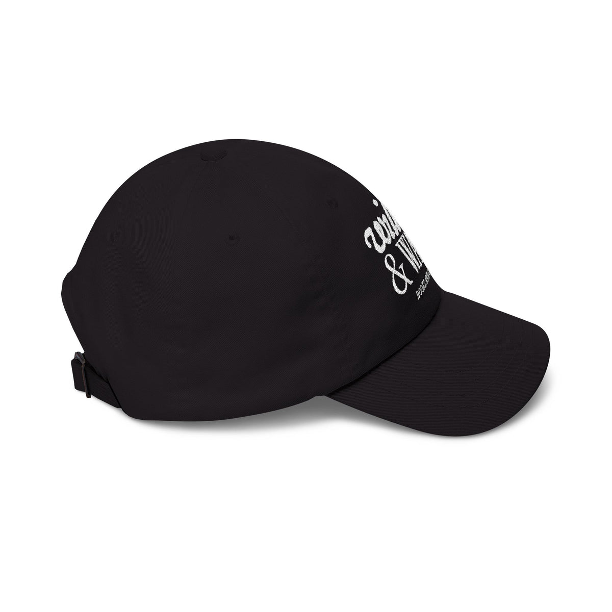 Classic Dad Cap - Retro Embroidered 'Anchored & Loved' White Cotton Baseball Hat