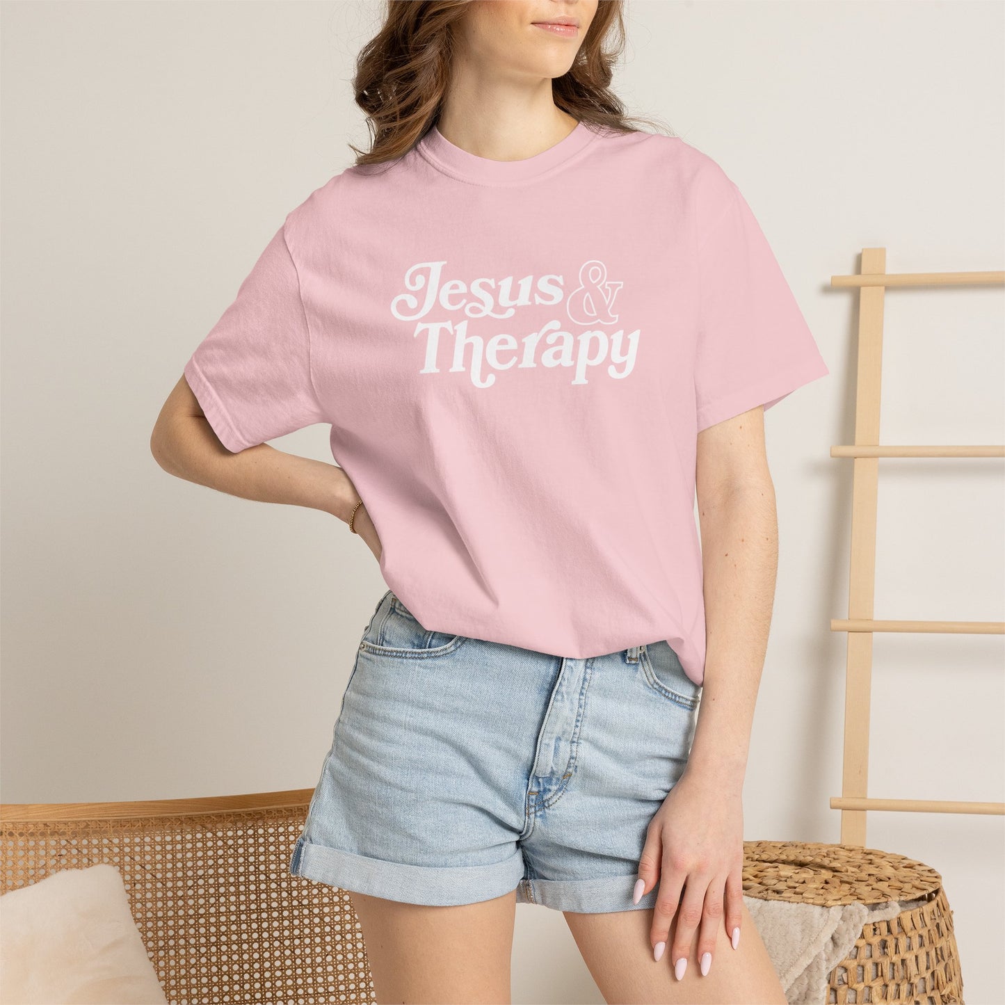 Jesus & Therapy T-Shirt — Faith-Based Christian Tee