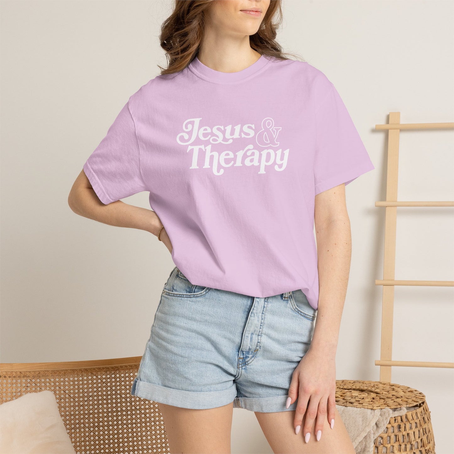 Jesus & Therapy T-Shirt — Faith-Based Christian Tee
