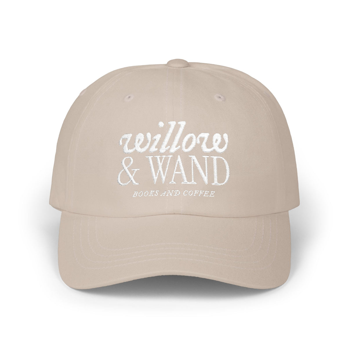 Classic Dad Cap - Retro Embroidered 'Anchored & Loved' White Cotton Baseball Hat