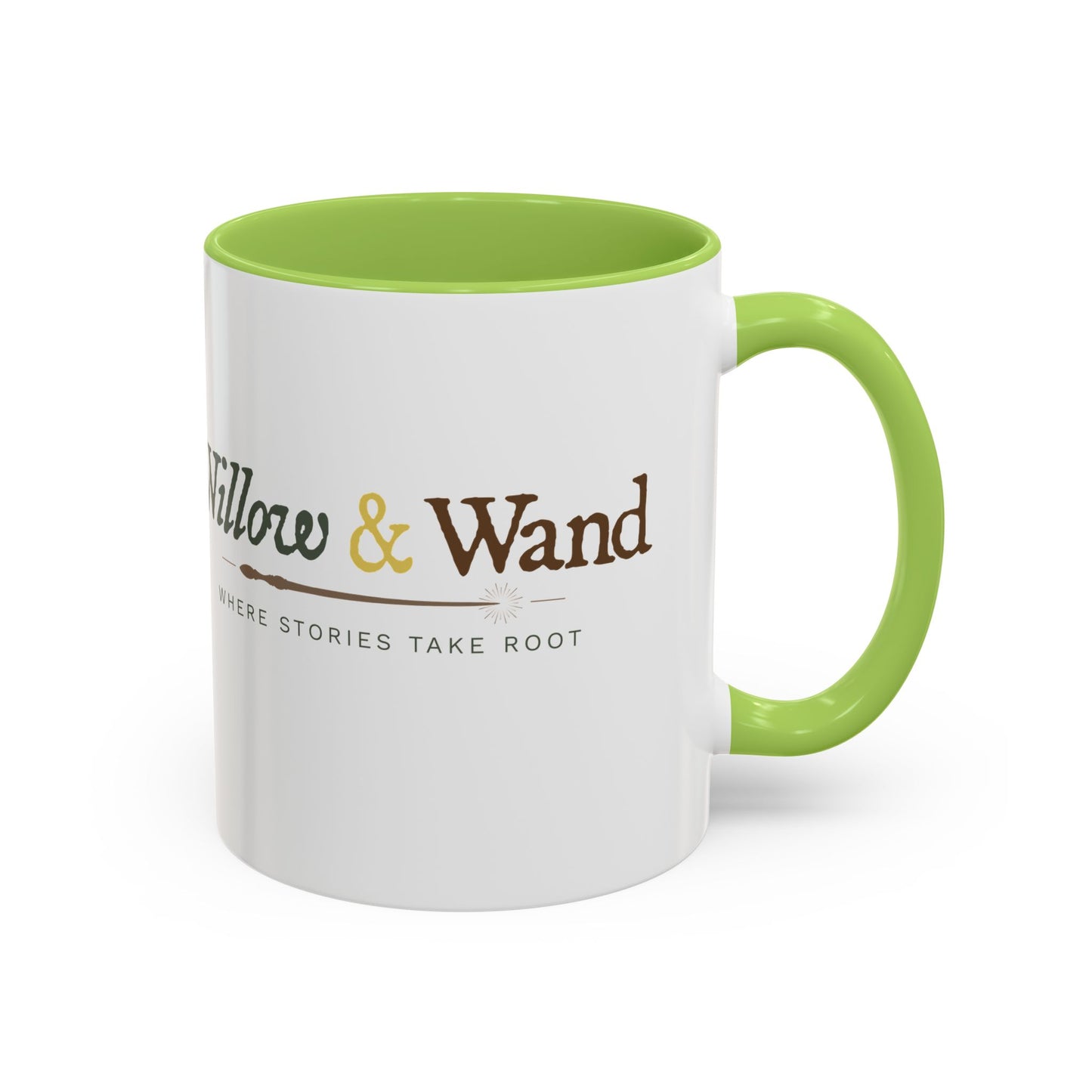 Willow & Wand Accent Coffee Mug — 'Where Stories Take Root'