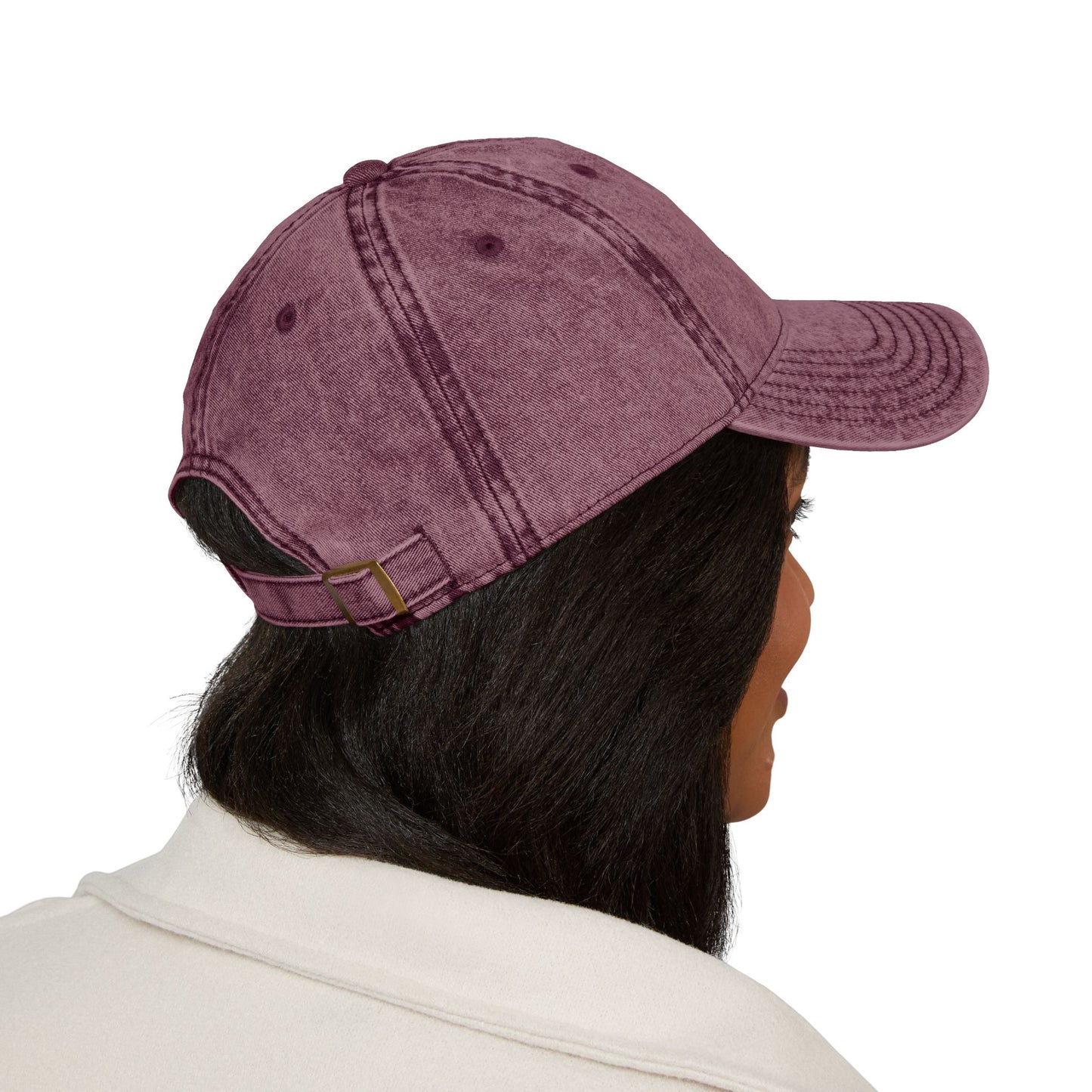 Embroidered Vintage Baseball Cap — "willow & WAND" Red Washed Hat