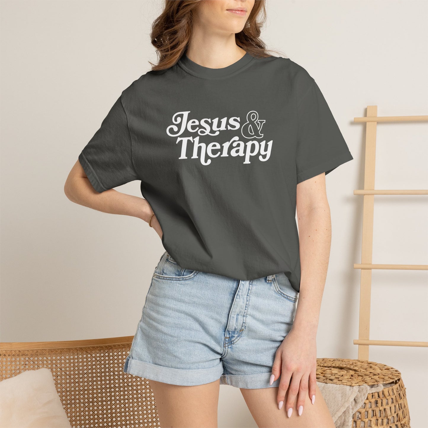 Jesus & Therapy T-Shirt — Faith-Based Christian Tee