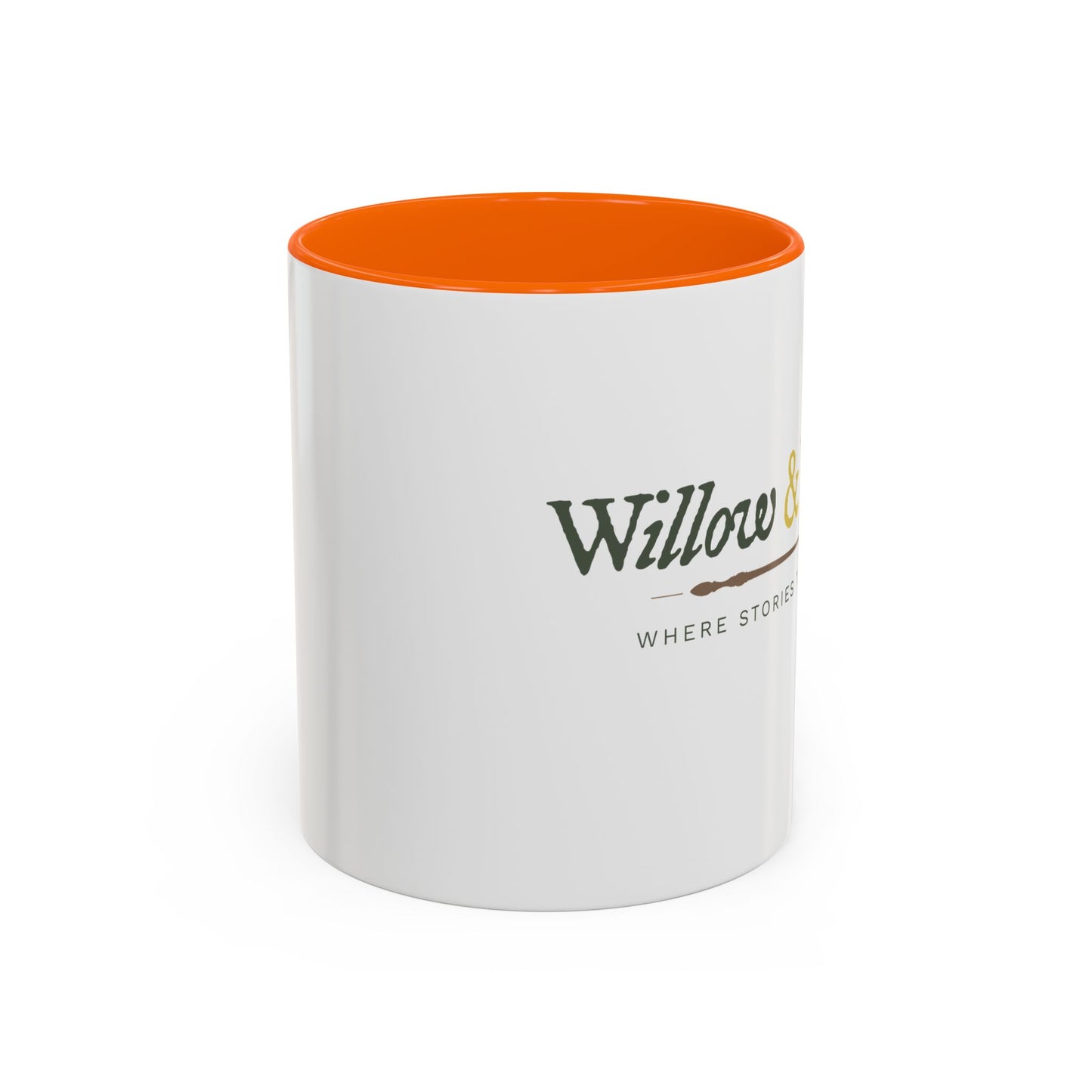 Willow & Wand Accent Coffee Mug — 'Where Stories Take Root'