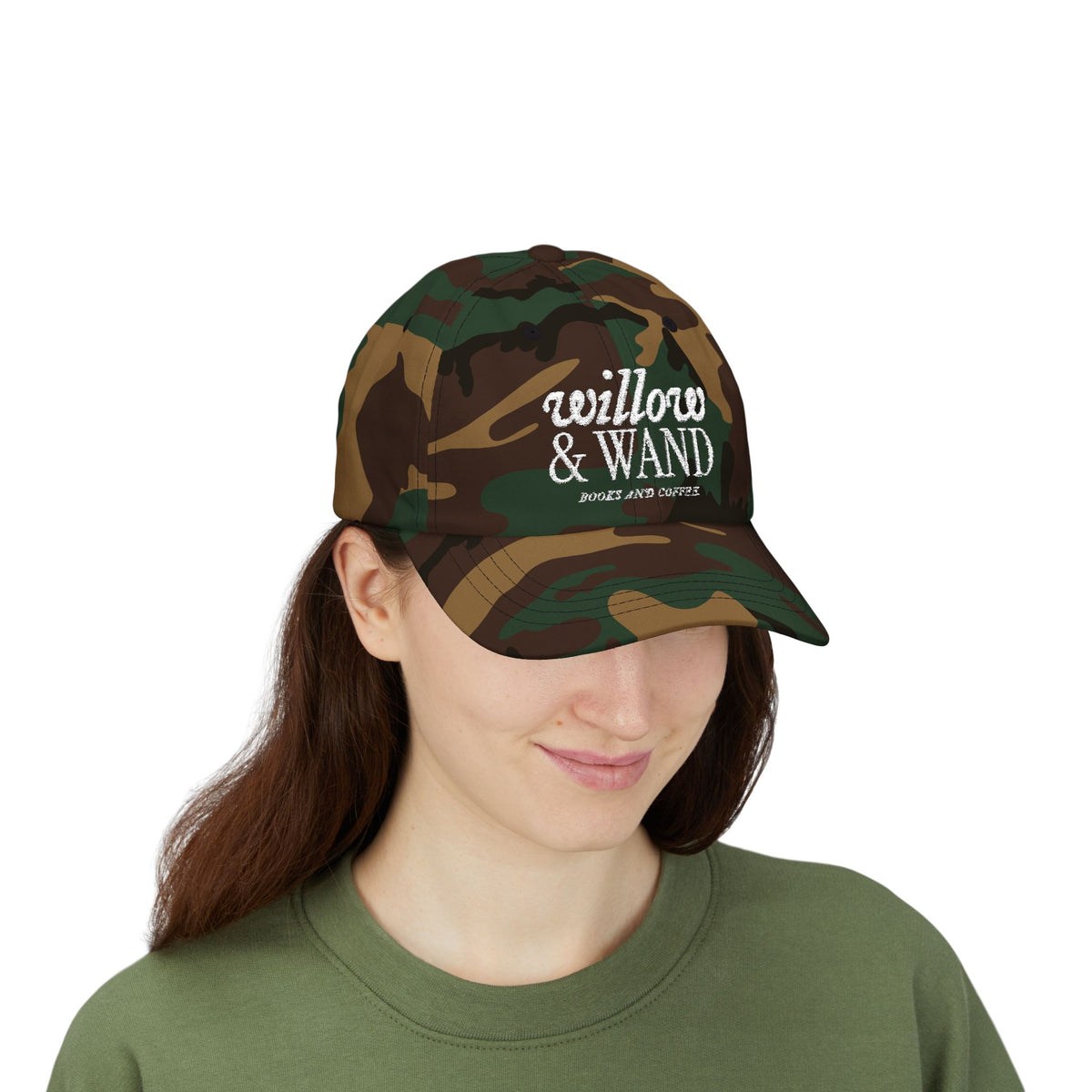 Classic Dad Cap - Retro Embroidered 'Anchored & Loved' White Cotton Baseball Hat