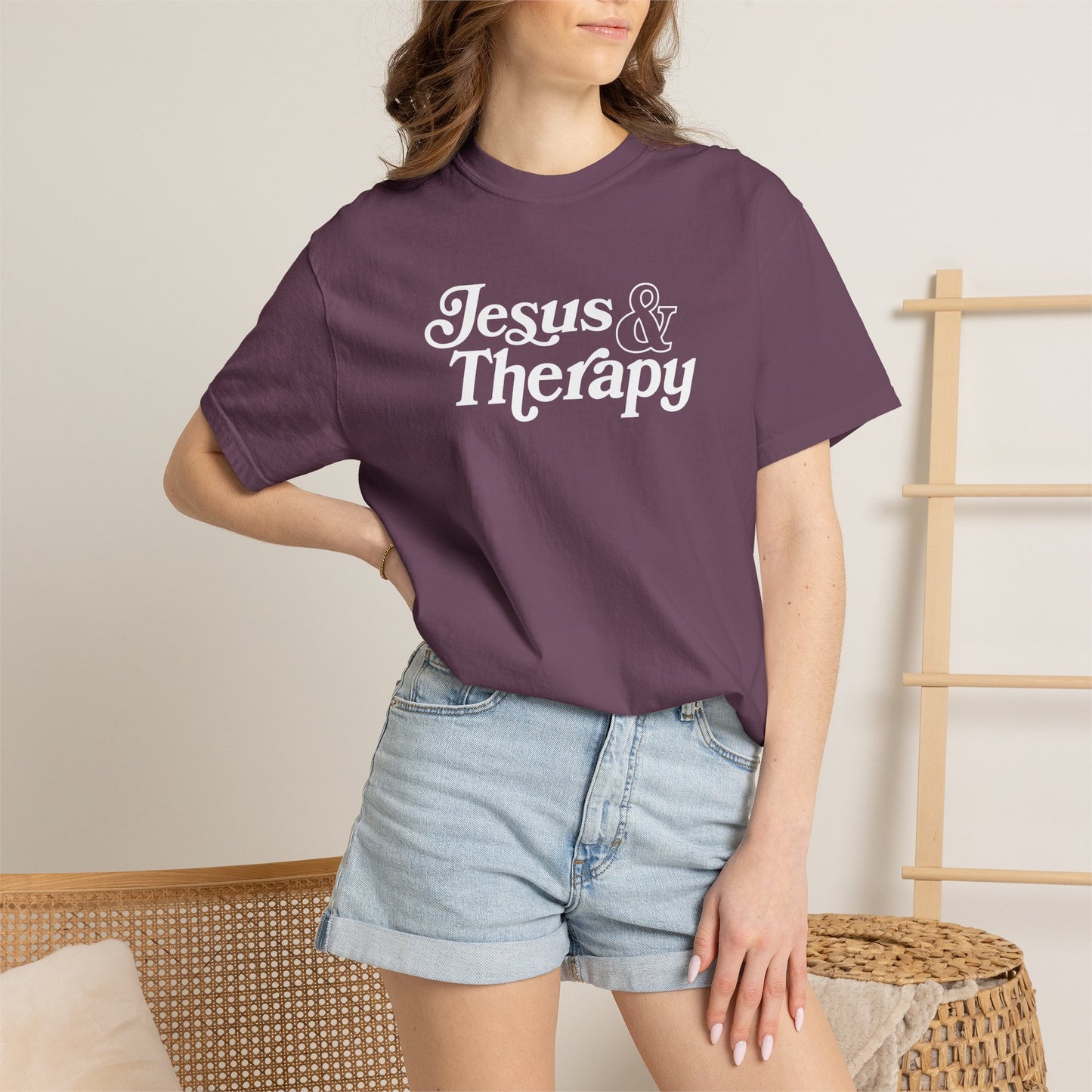 Jesus & Therapy T-Shirt — Faith-Based Christian Tee