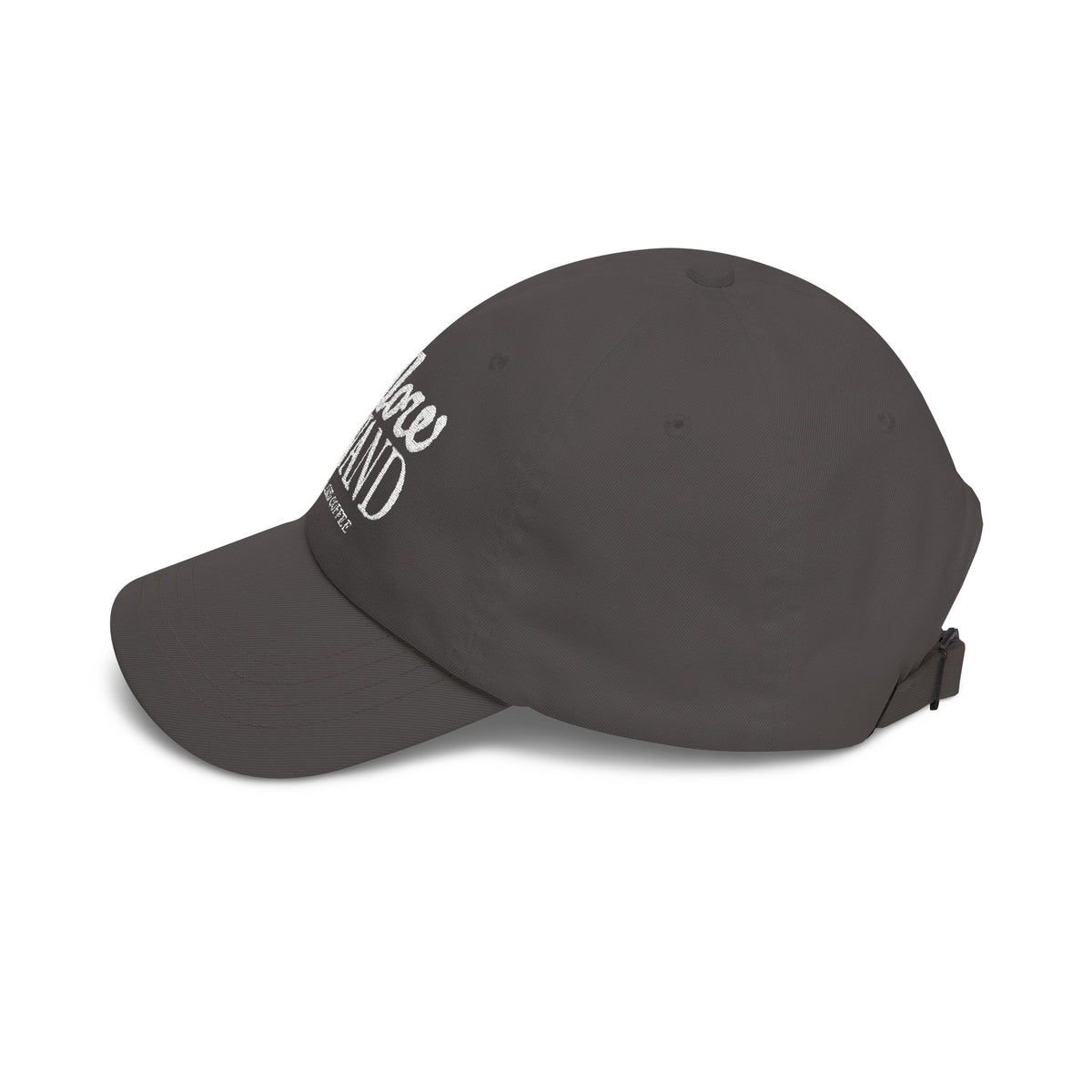 Classic Dad Cap - Retro Embroidered 'Anchored & Loved' White Cotton Baseball Hat