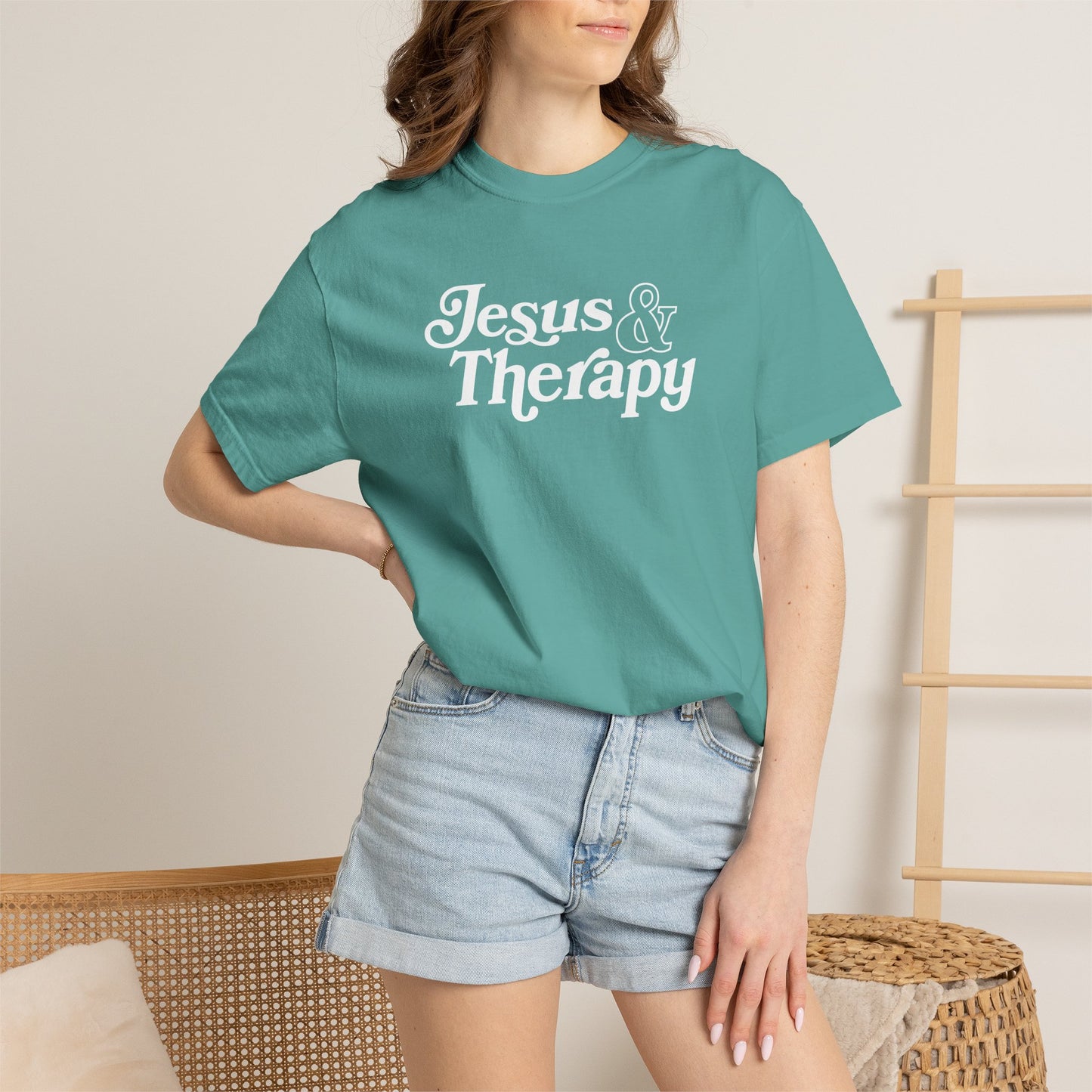 Jesus & Therapy T-Shirt — Faith-Based Christian Tee
