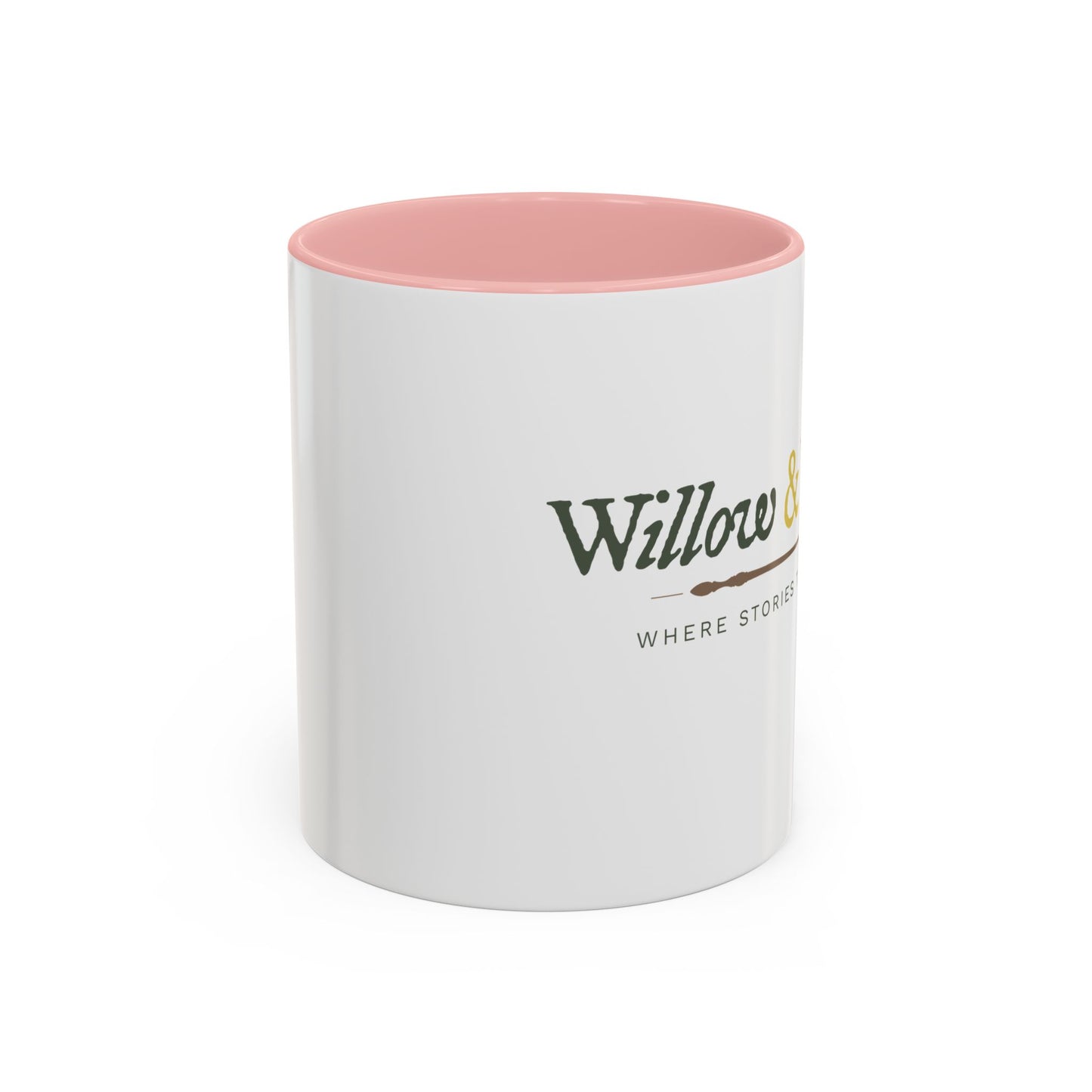 Willow & Wand Accent Coffee Mug — 'Where Stories Take Root'