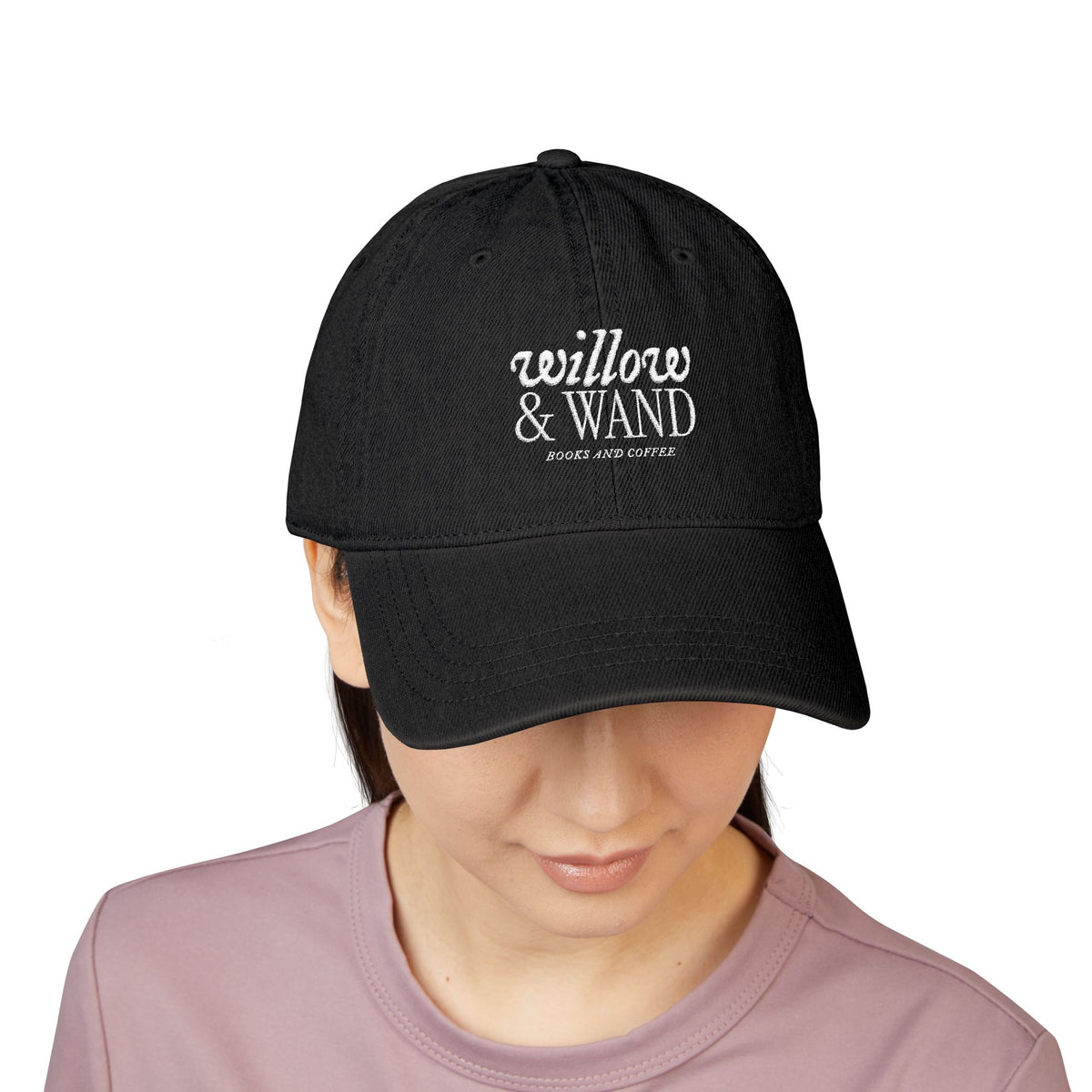 Willow & Wand Embroidered Denim Hat — Vintage Dad Cap