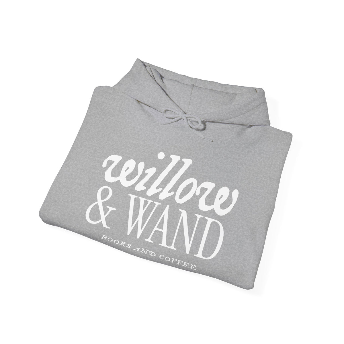 Willow & Wand Hoodie — "Books and Coffee" Literary Black Hoodie