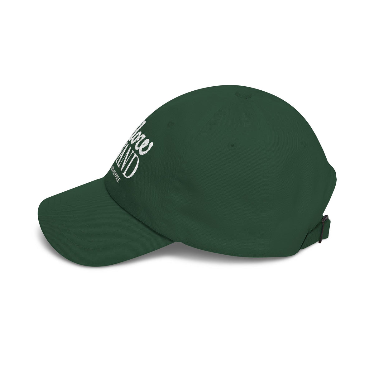 Classic Dad Cap - Retro Embroidered 'Anchored & Loved' White Cotton Baseball Hat