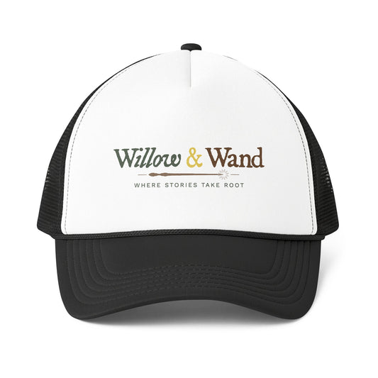 Willow & Wand Trucker Cap — 'Where Stories Take Root' Logo Hat