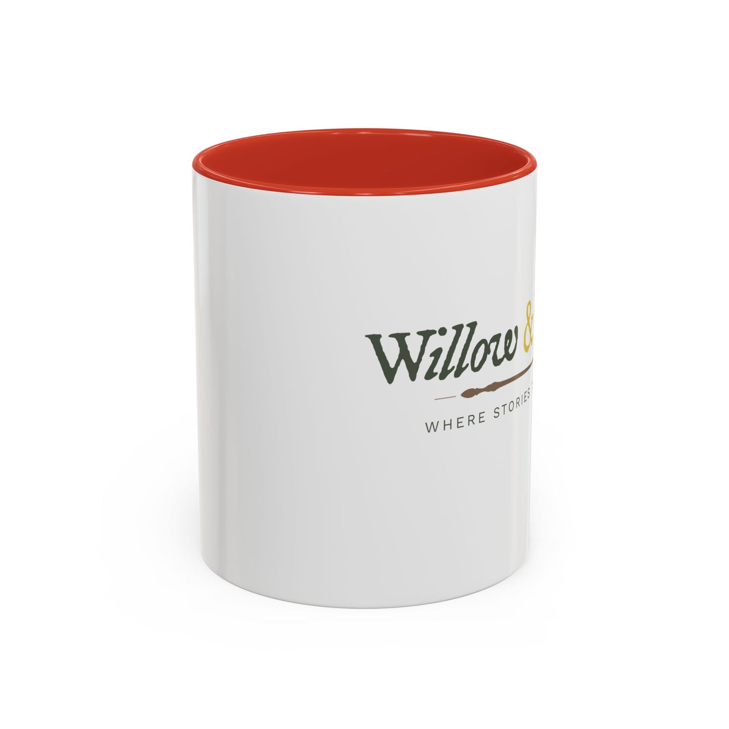 Willow & Wand Accent Coffee Mug — 'Where Stories Take Root'
