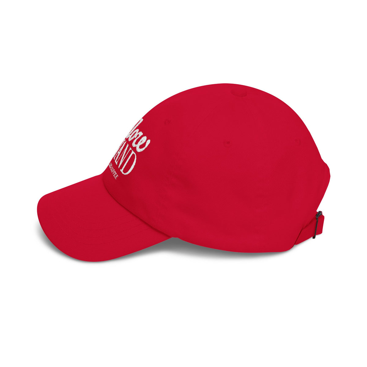 Classic Dad Cap - Retro Embroidered 'Anchored & Loved' White Cotton Baseball Hat