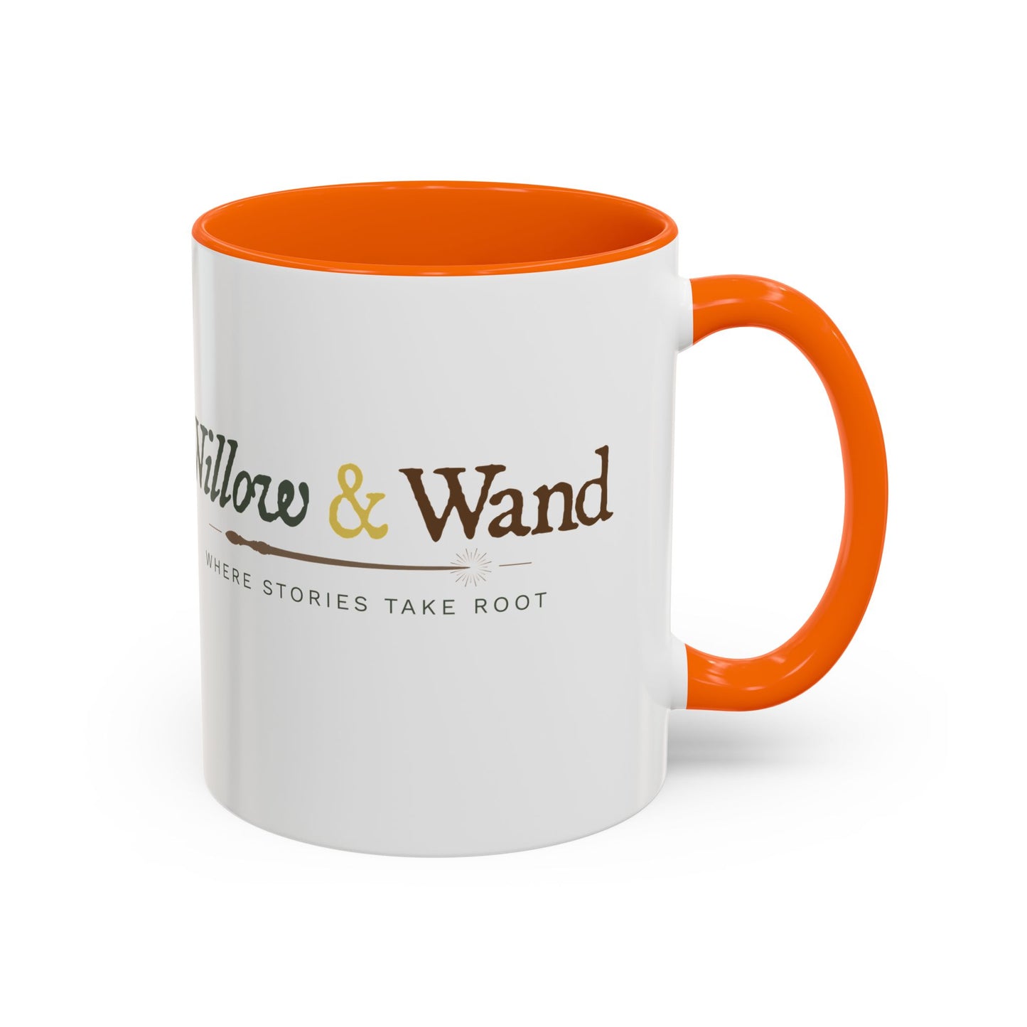 Willow & Wand Accent Coffee Mug — 'Where Stories Take Root'