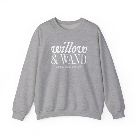 Willow & Wand Crewneck Sweatshirt — Books and Coffee Graphic Pullover