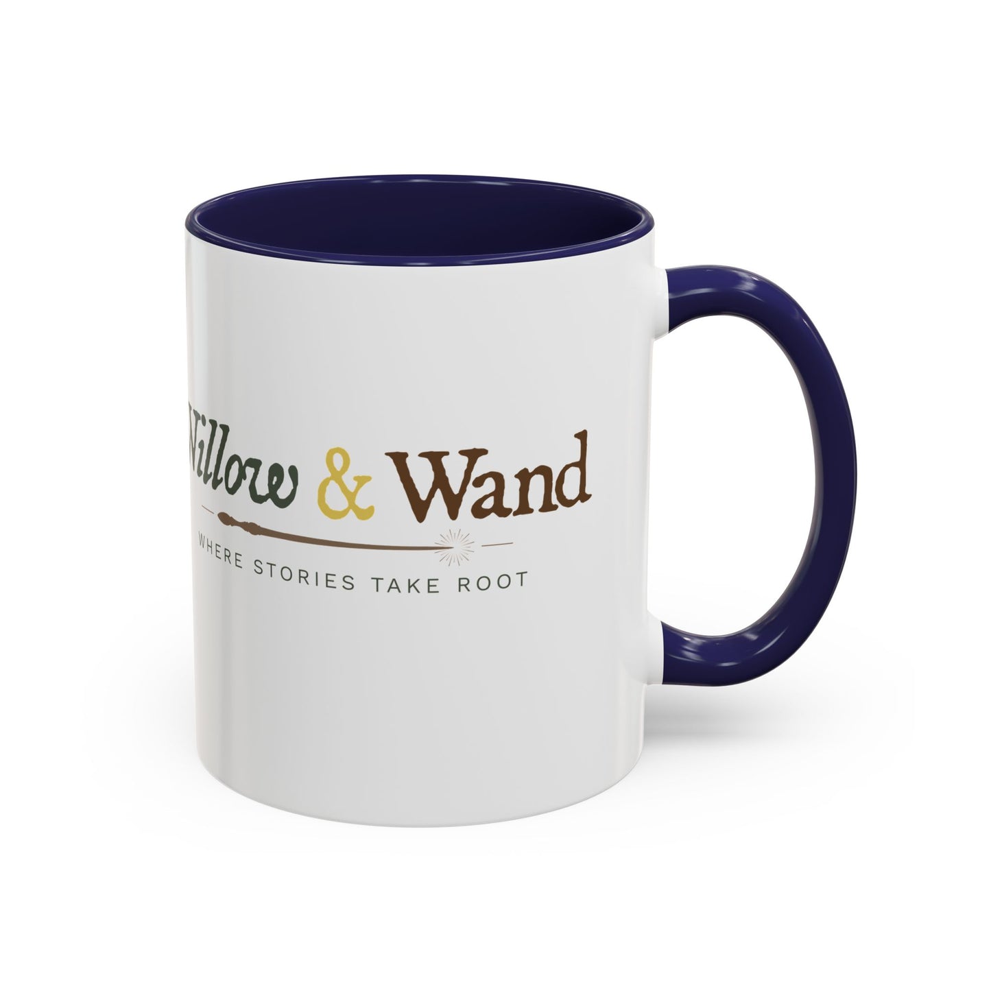 Willow & Wand Accent Coffee Mug — 'Where Stories Take Root'