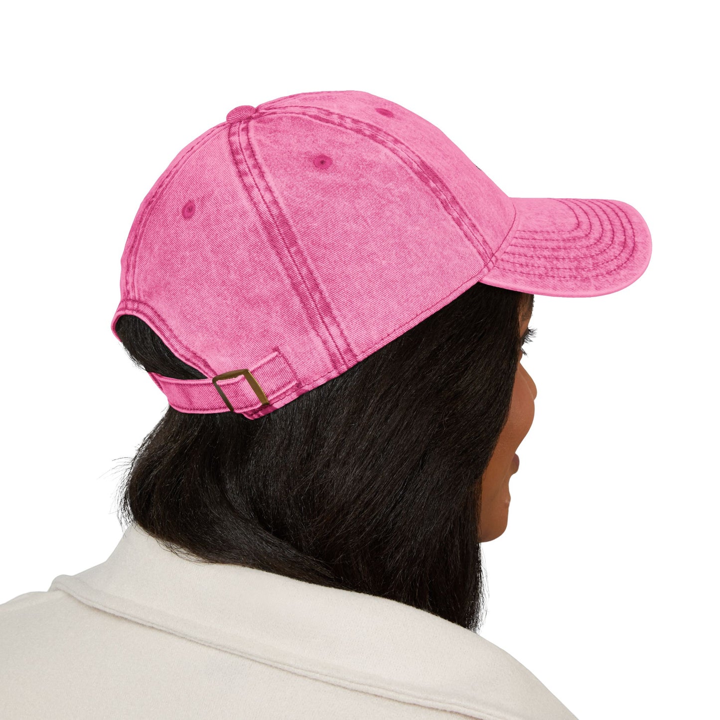 Embroidered Vintage Baseball Cap — "willow & WAND" Red Washed Hat