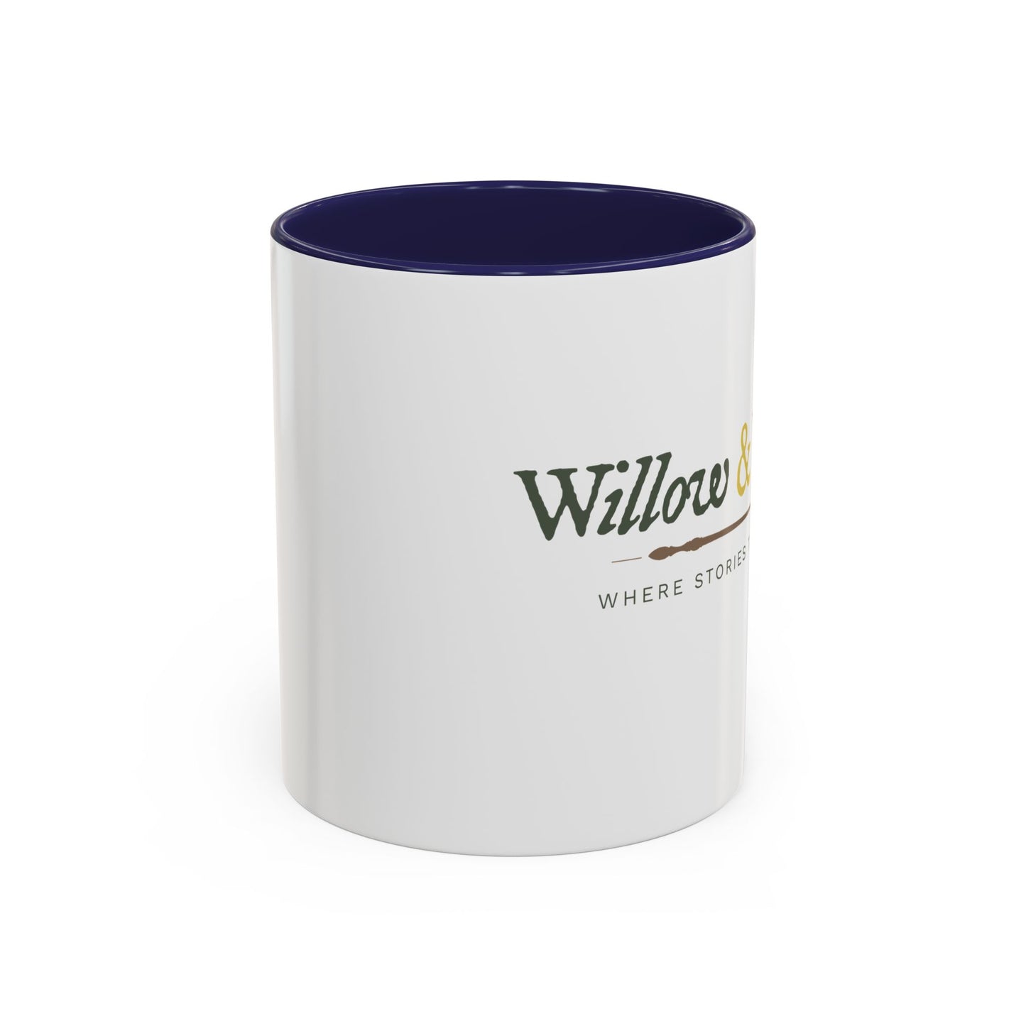 Willow & Wand Accent Coffee Mug — 'Where Stories Take Root'