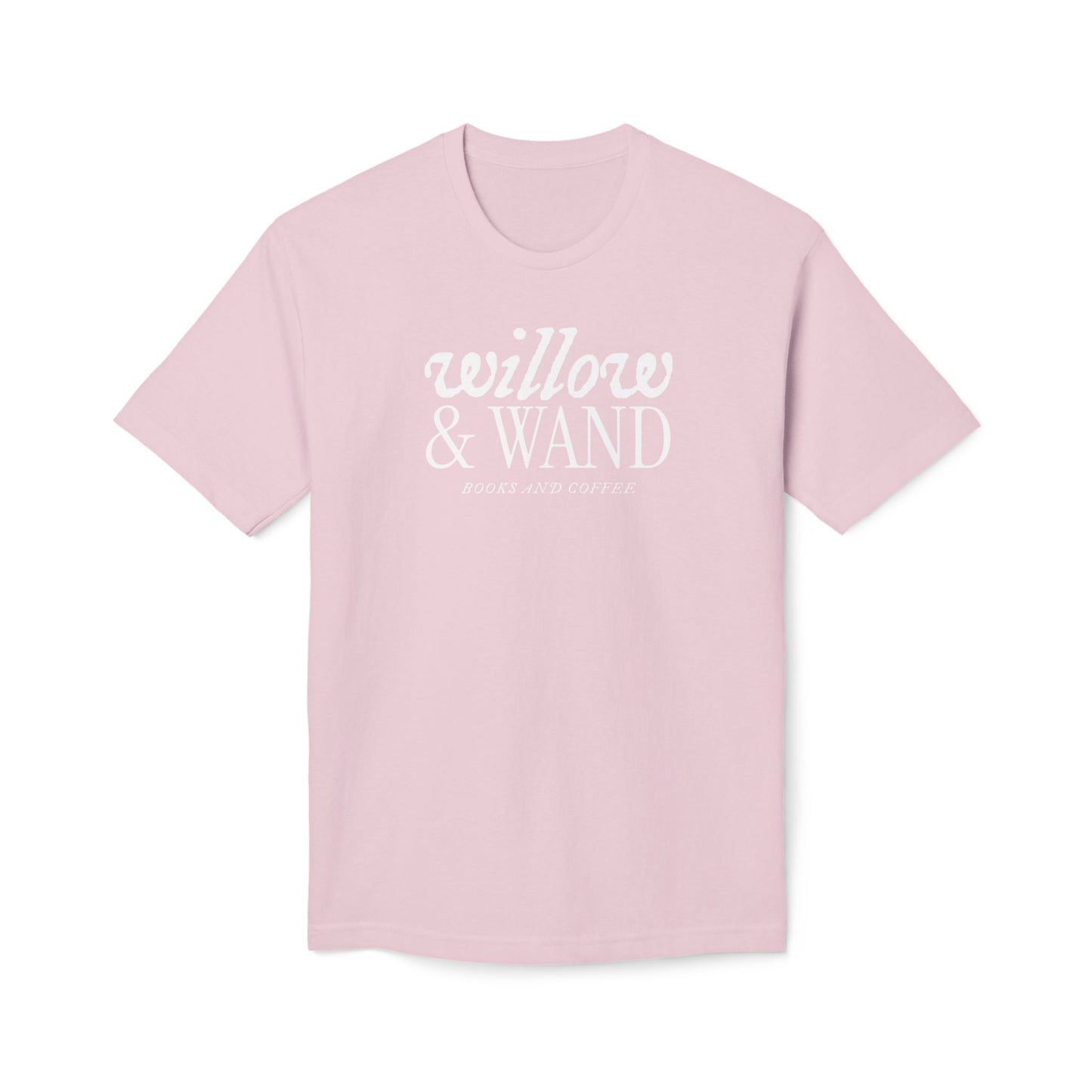Midweight T‑Shirt — "Willow & Wand: Books and Coffee" Graphic Tee