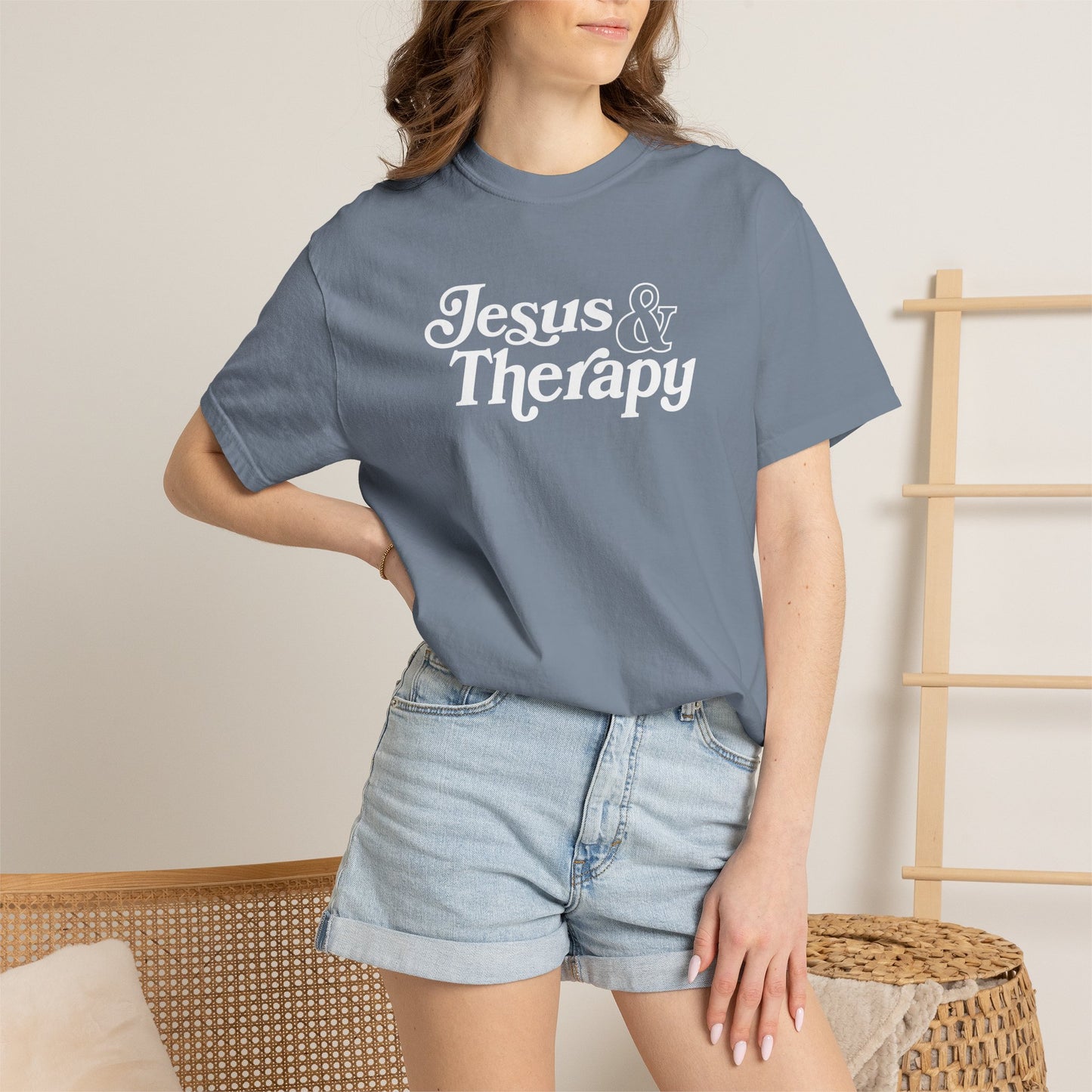 Jesus & Therapy T-Shirt — Faith-Based Christian Tee