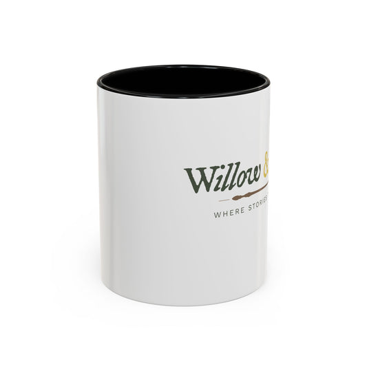 Willow & Wand Accent Coffee Mug — 'Where Stories Take Root'