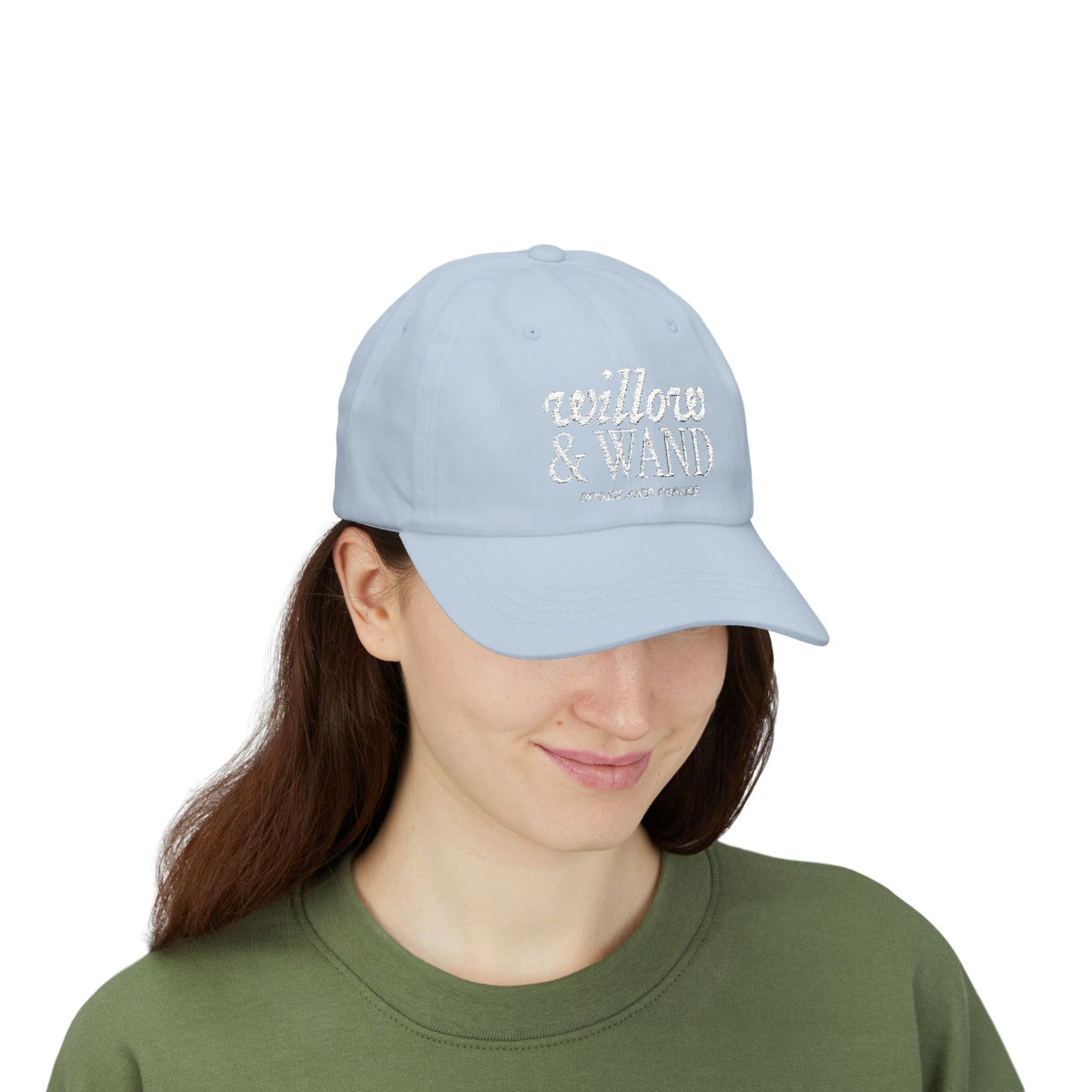 Classic Dad Cap - Retro Embroidered 'Anchored & Loved' White Cotton Baseball Hat