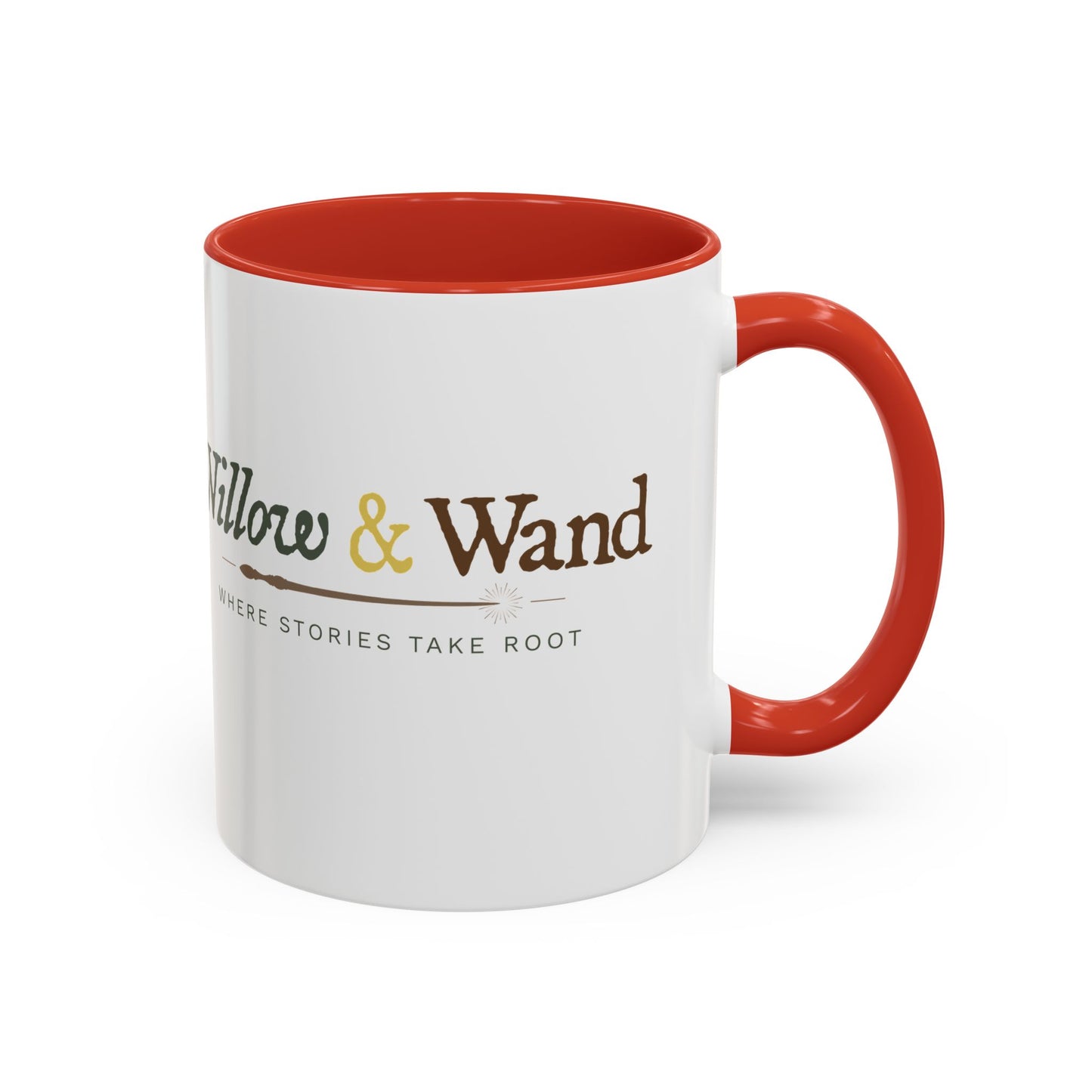 Willow & Wand Accent Coffee Mug — 'Where Stories Take Root'