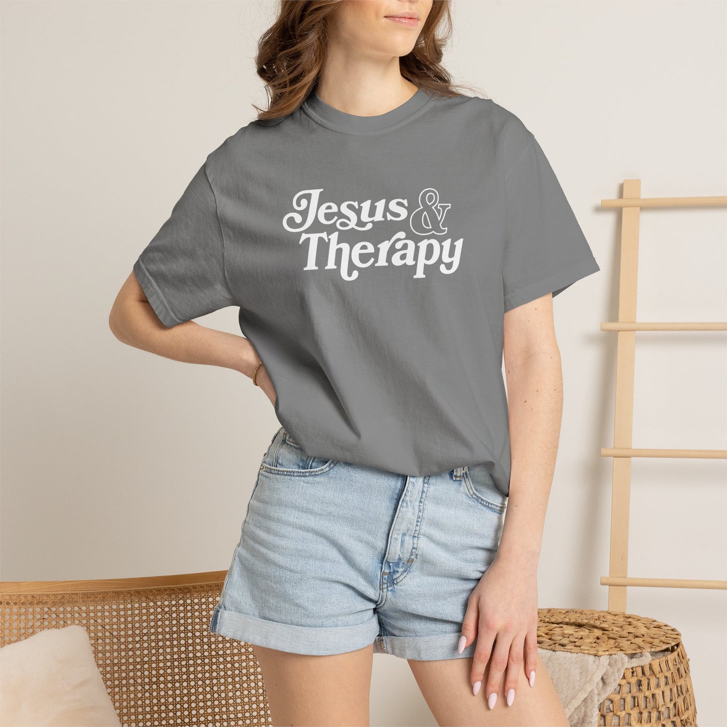 Jesus & Therapy T-Shirt — Faith-Based Christian Tee