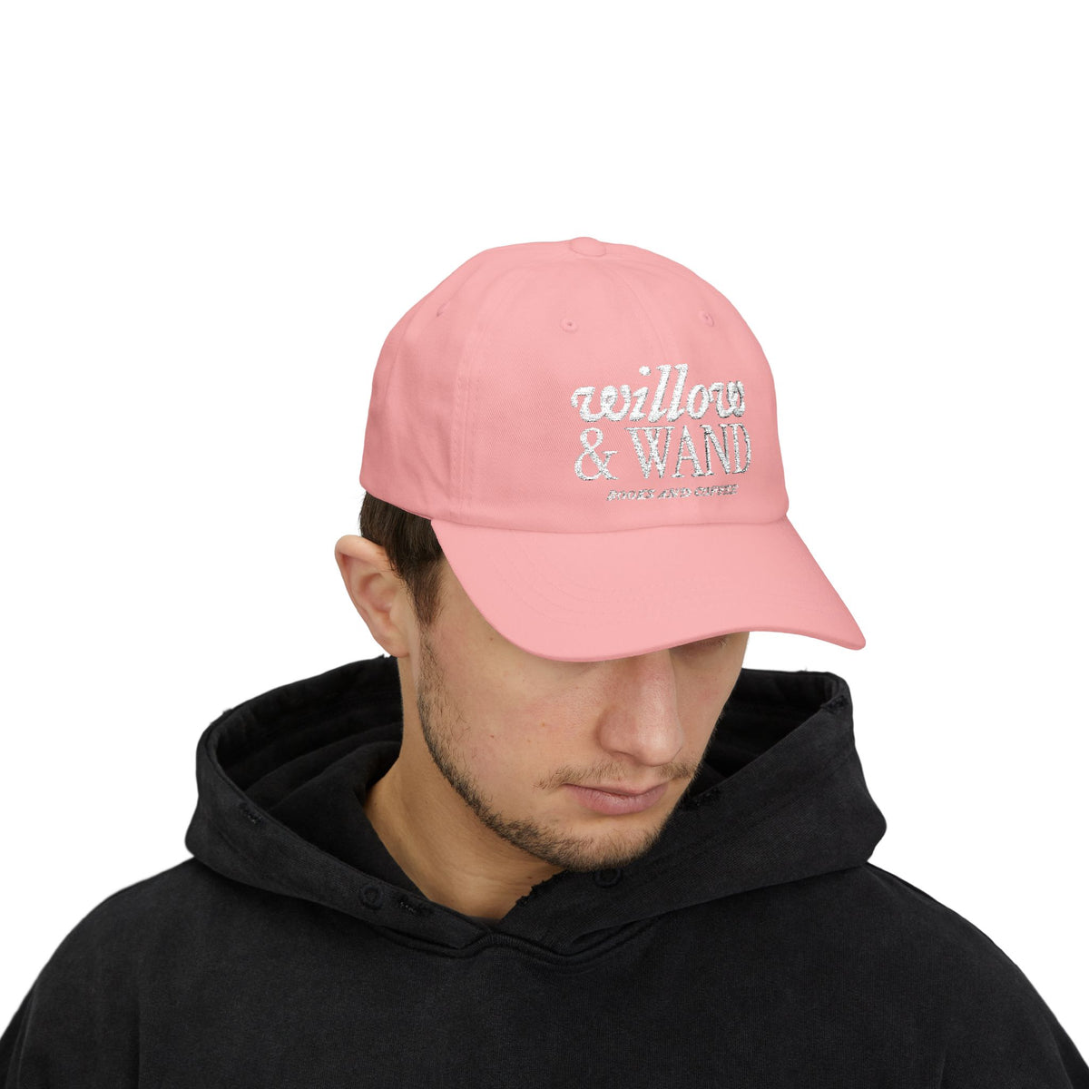 Classic Dad Cap - Retro Embroidered 'Anchored & Loved' White Cotton Baseball Hat