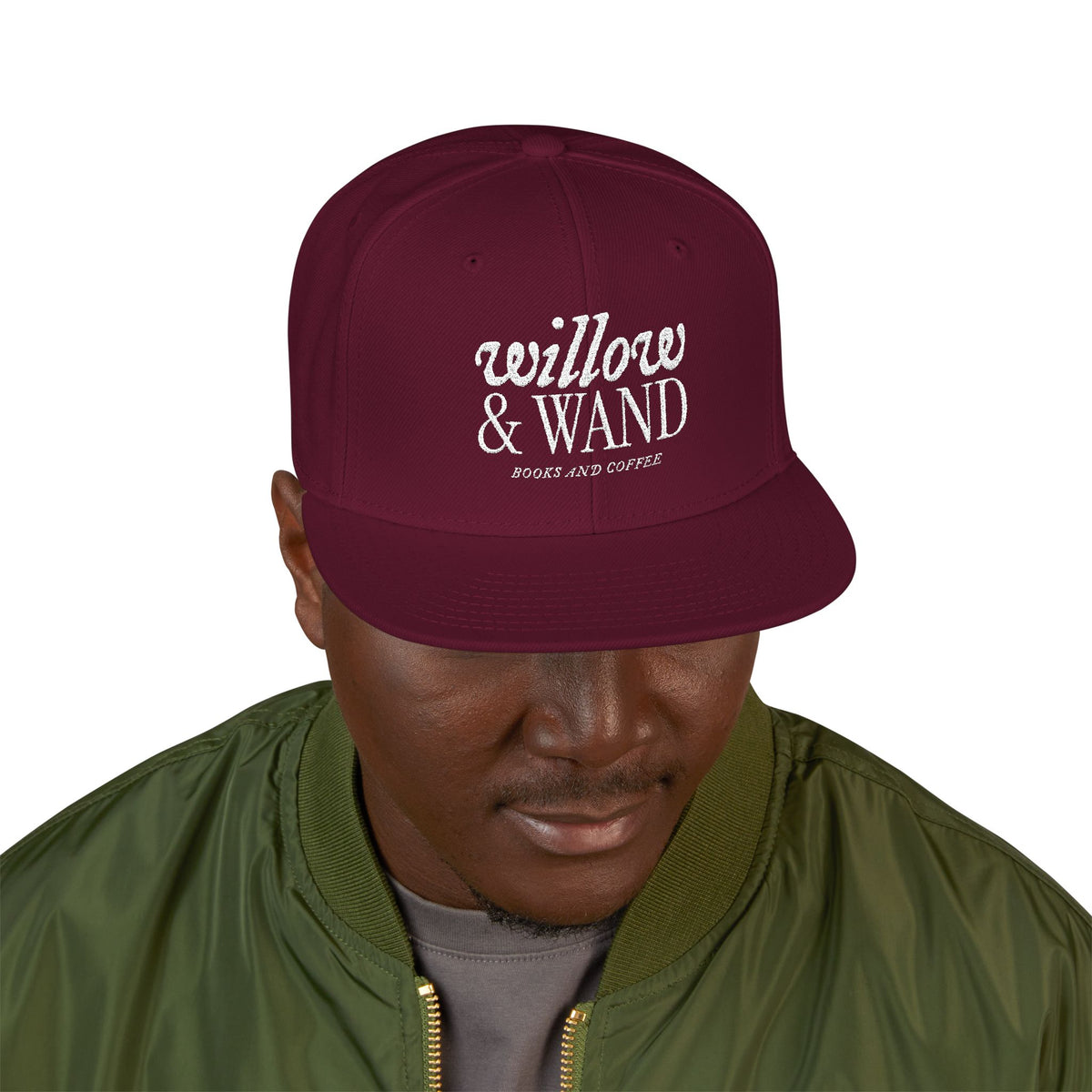 Embroidered Snapback Hat