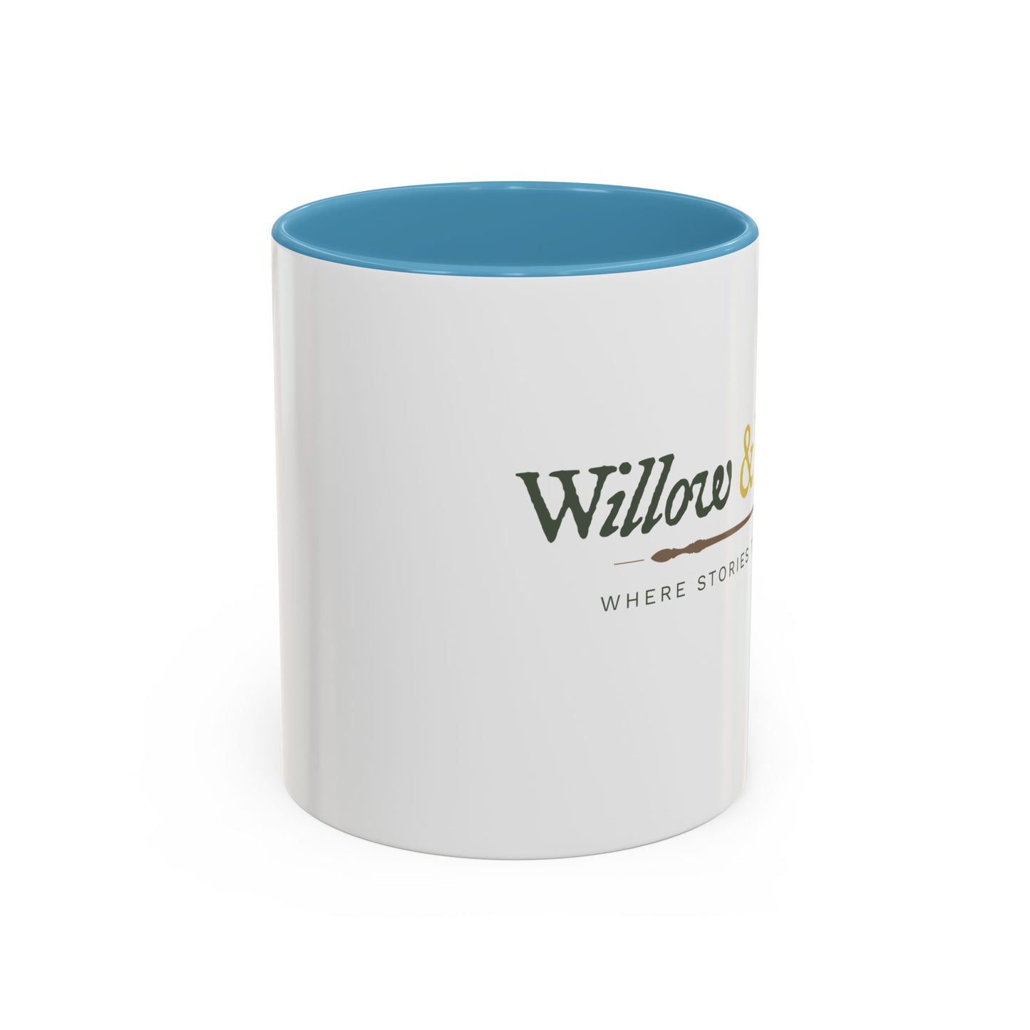 Willow & Wand Accent Coffee Mug — 'Where Stories Take Root'