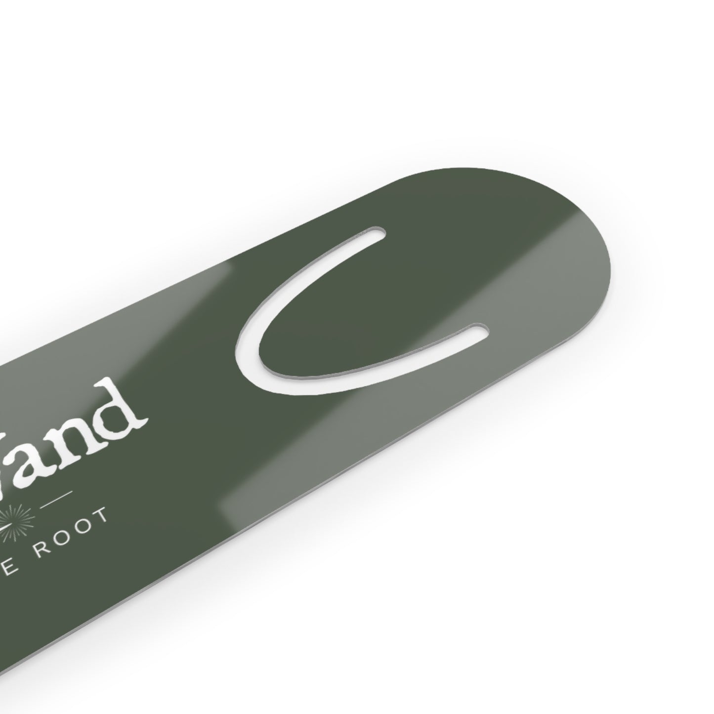 Willow & Wand Metal Bookmark — 'Where Stories Take Root' Engraved Reading Mark