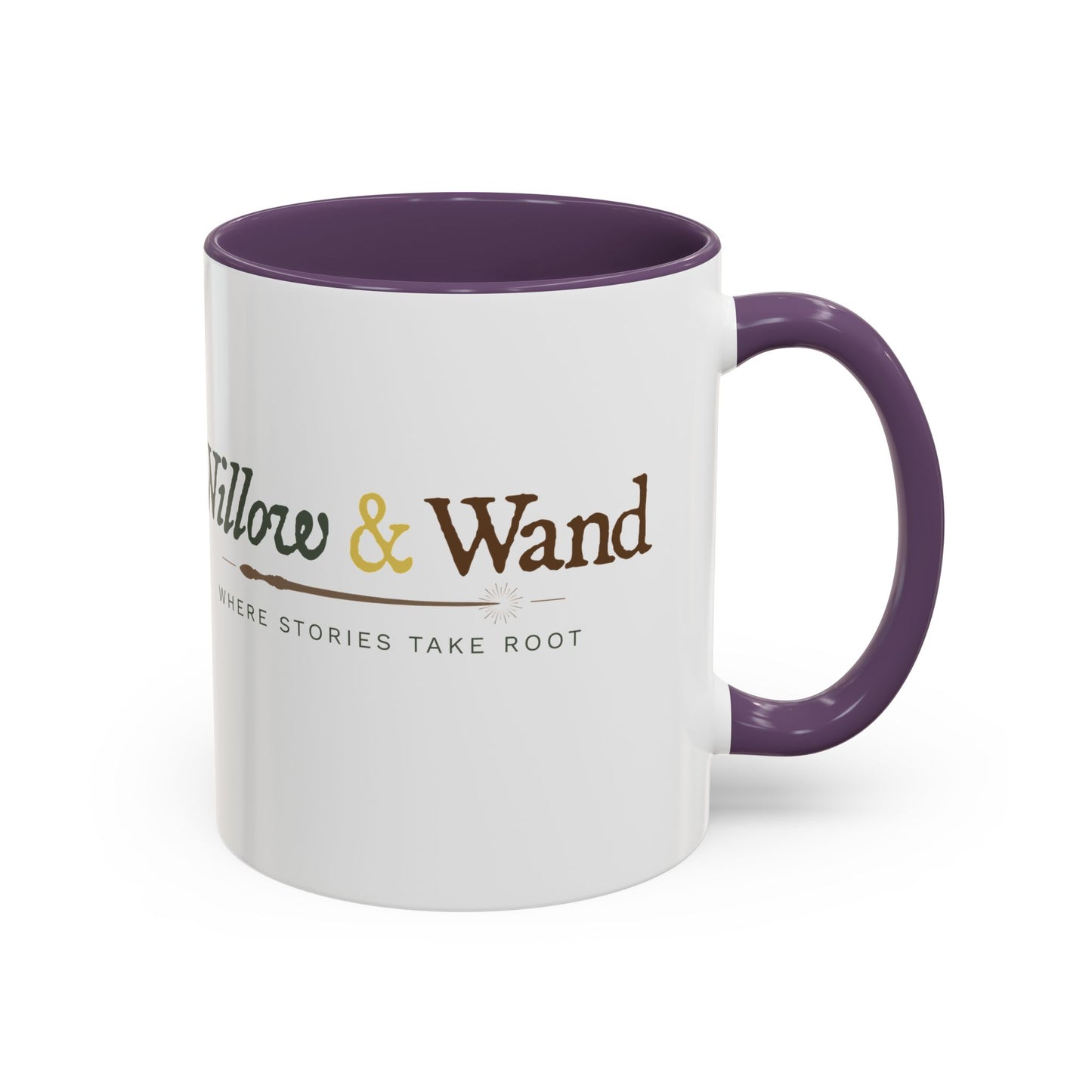 Willow & Wand Accent Coffee Mug — 'Where Stories Take Root'