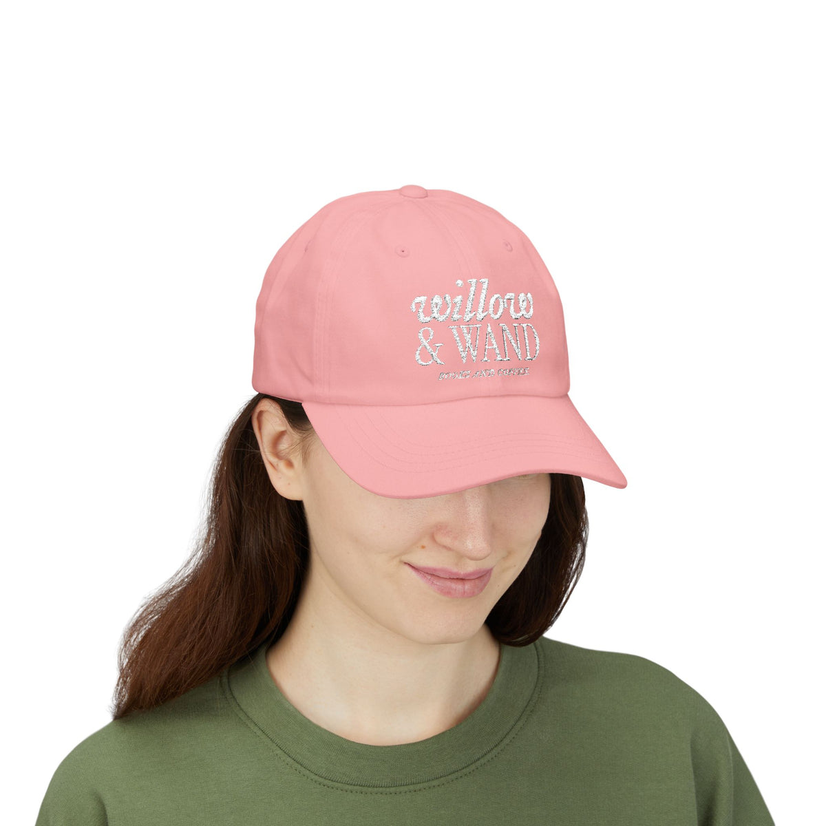 Classic Dad Cap - Retro Embroidered 'Anchored & Loved' White Cotton Baseball Hat
