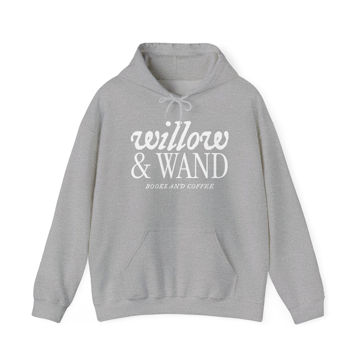 Willow & Wand Hoodie — "Books and Coffee" Literary Black Hoodie